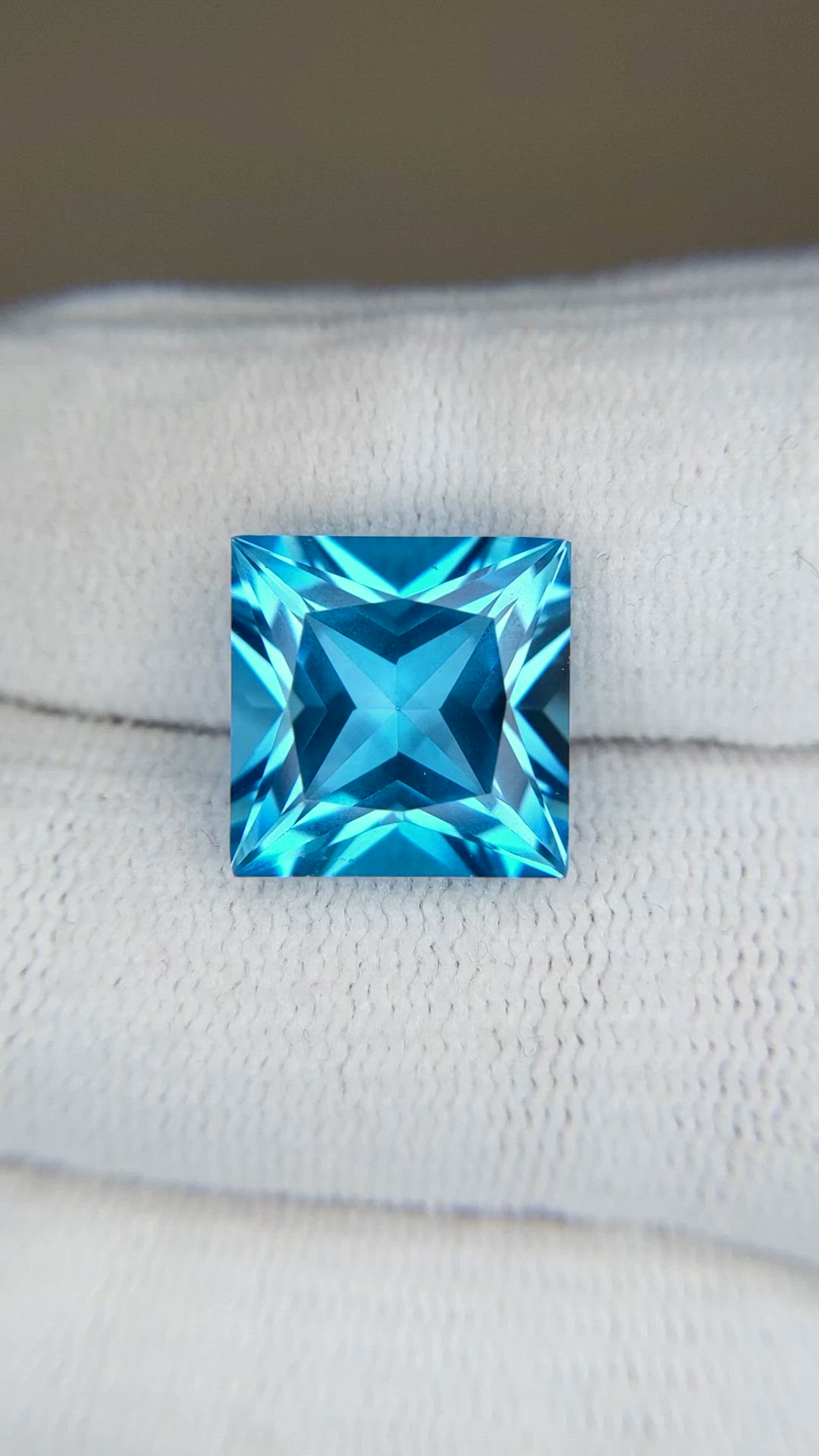 9.21 Ct. Swiss Blue Topaz from Brazil Size Video