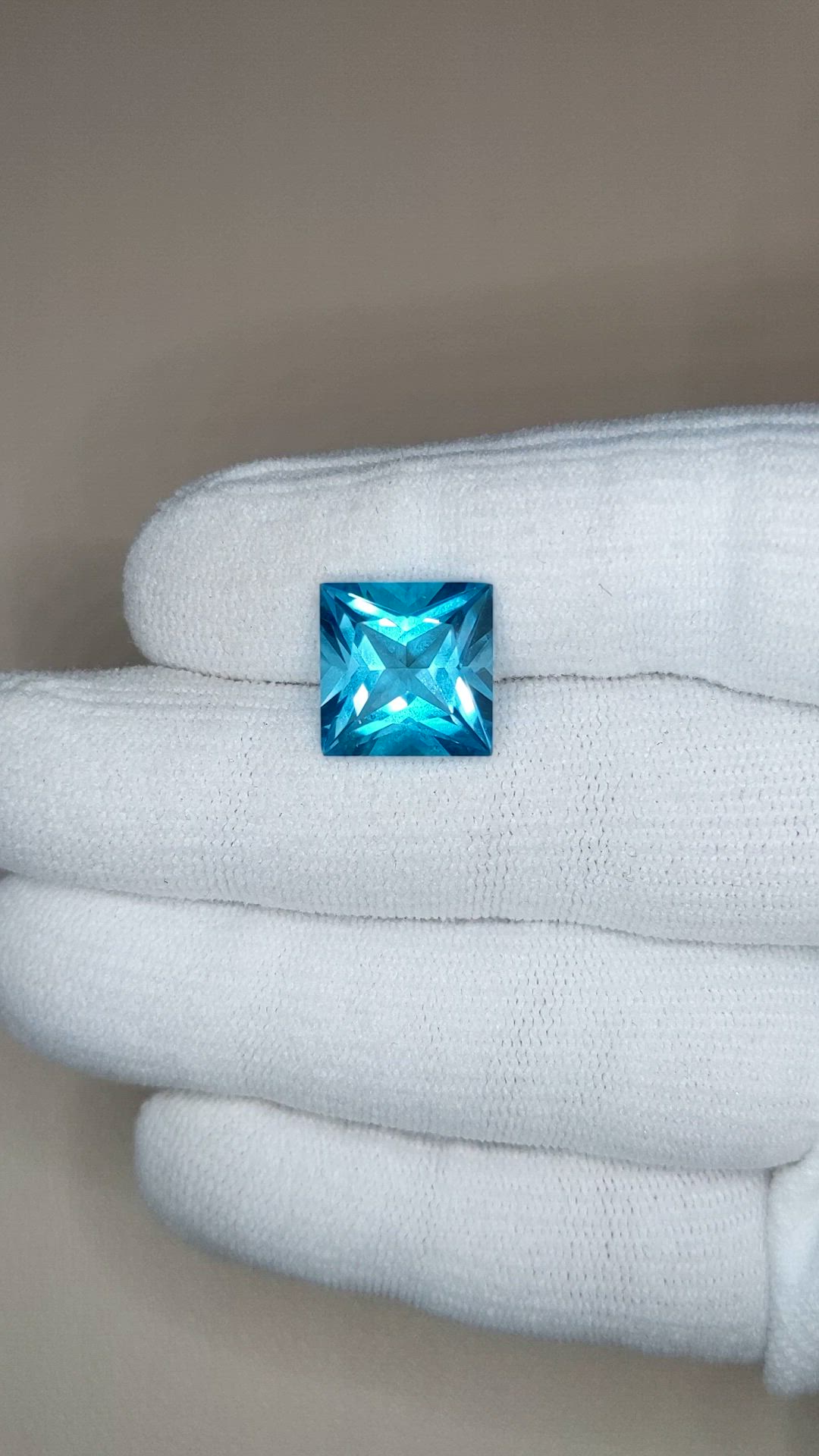 9.21 Ct. Swiss Blue Topaz from Brazil Size Video