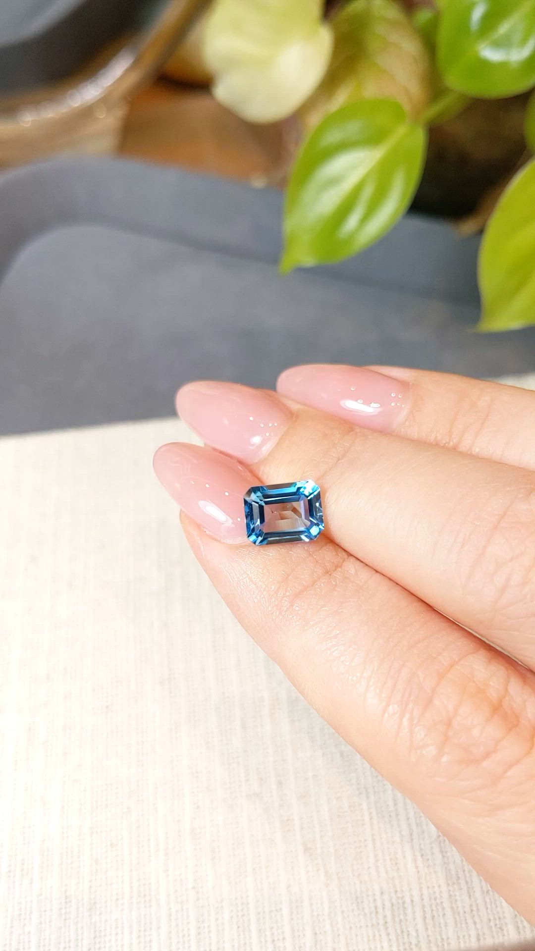 2.64 Ct. Sky Blue Topaz from Brazil Size Video