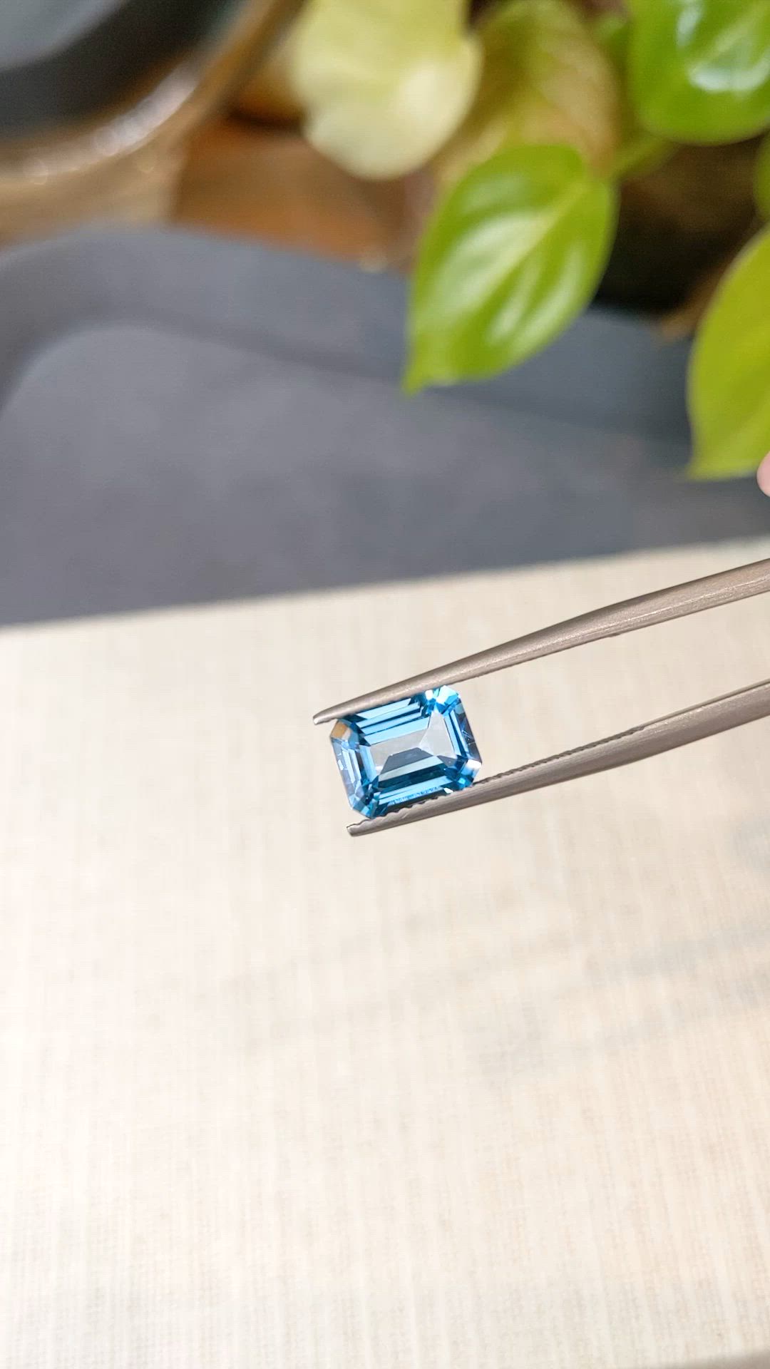 2.64 Ct. Sky Blue Topaz from Brazil Size Video