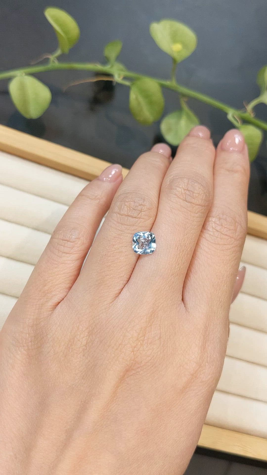 1.70 Ct. Sky Blue Topaz from Brazil Size Video