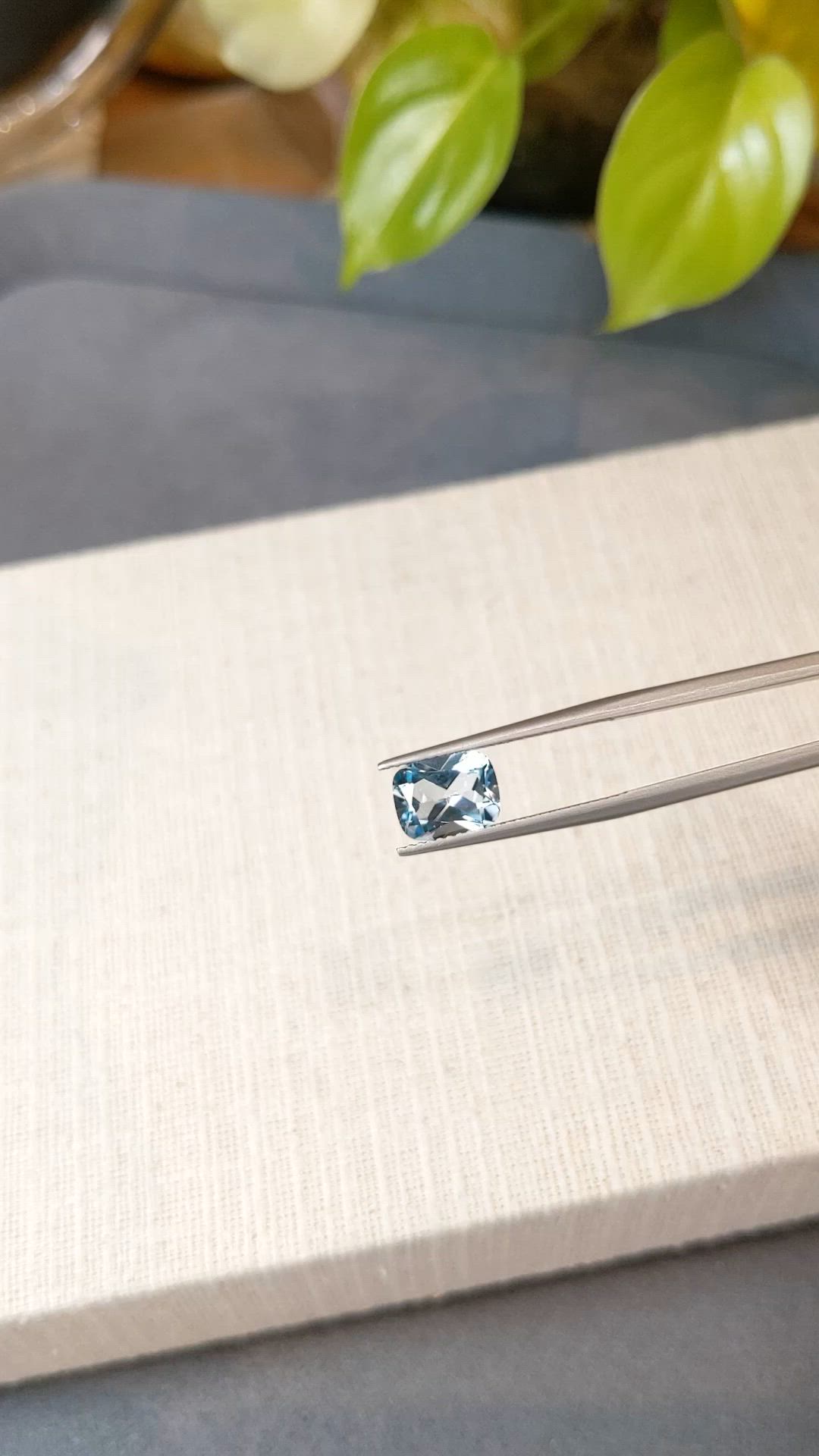 2.57 Ct. Sky Blue Topaz from Brazil Size Video