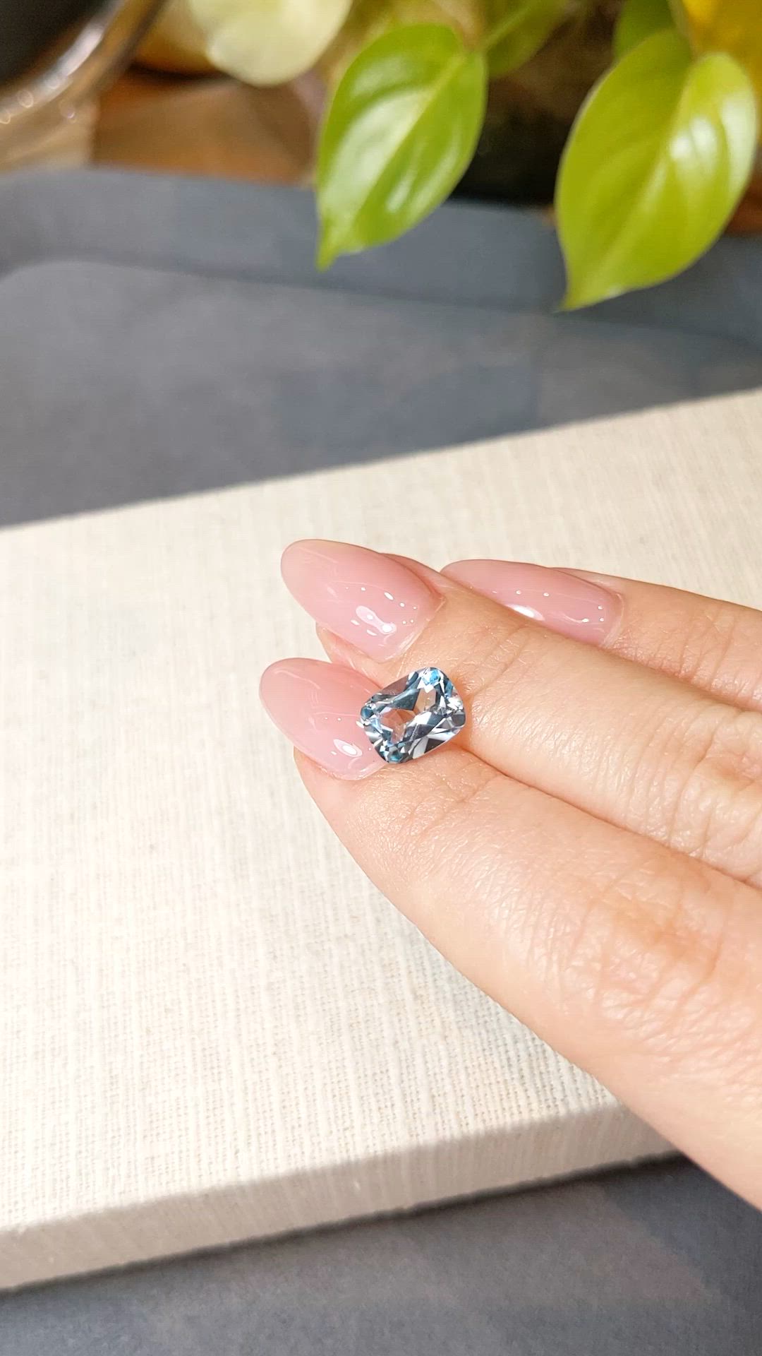 2.57 Ct. Sky Blue Topaz from Brazil Size Video