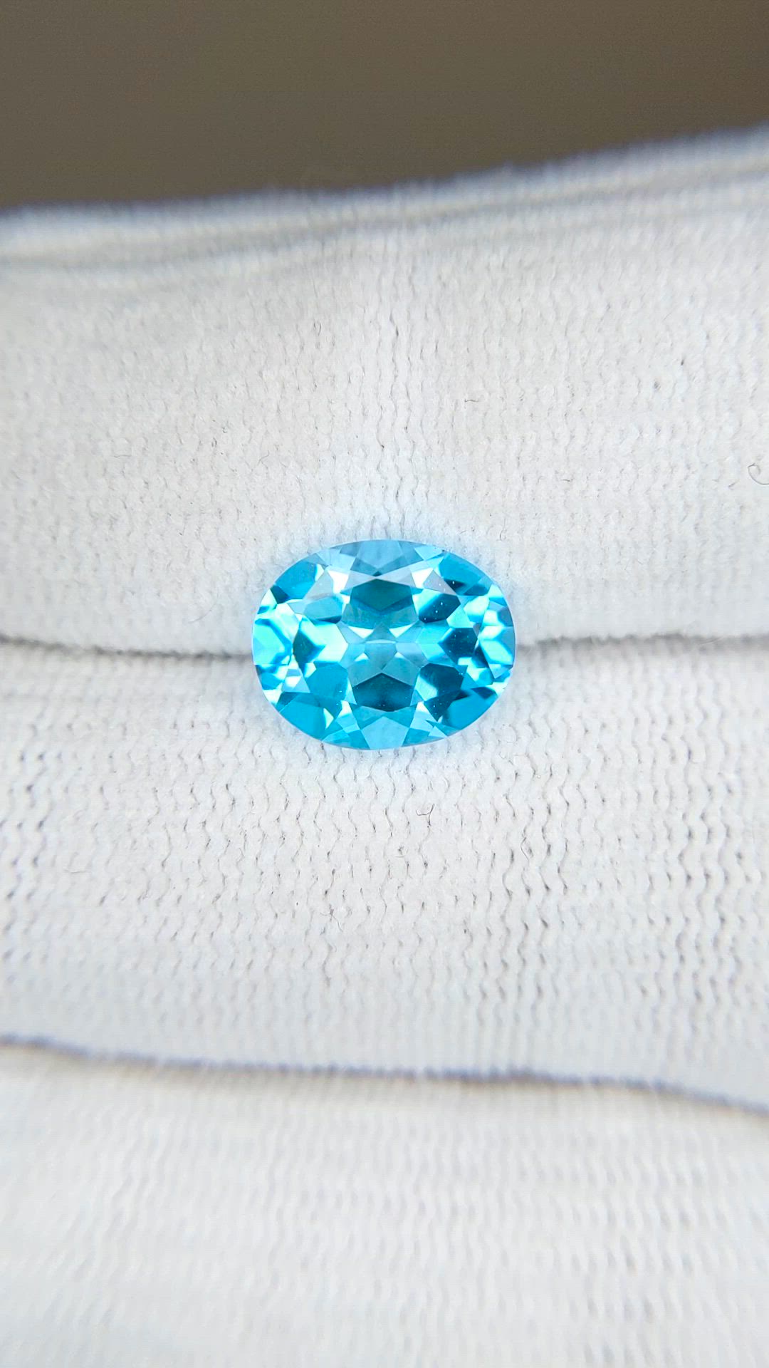 3.32 Ct. Swiss Blue Topaz from Brazil Size Video
