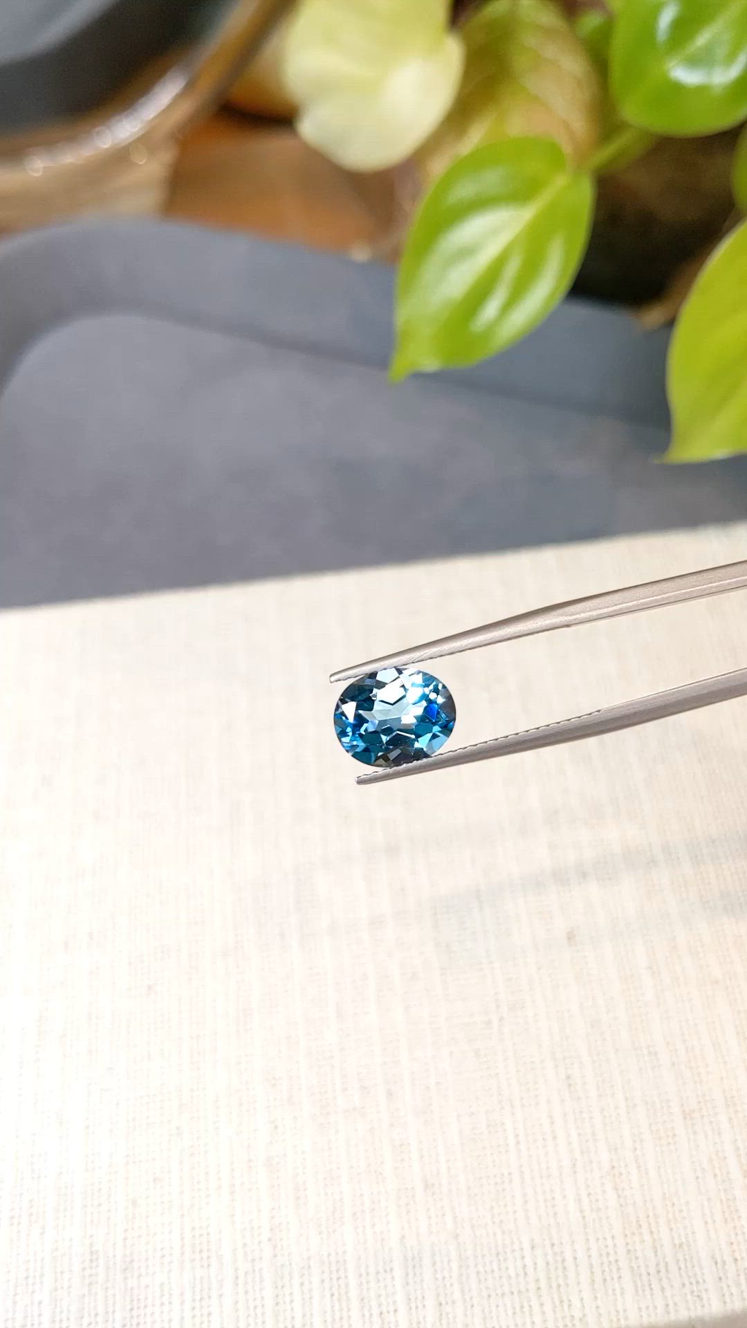 3.32 Ct. Swiss Blue Topaz from Brazil Size Video