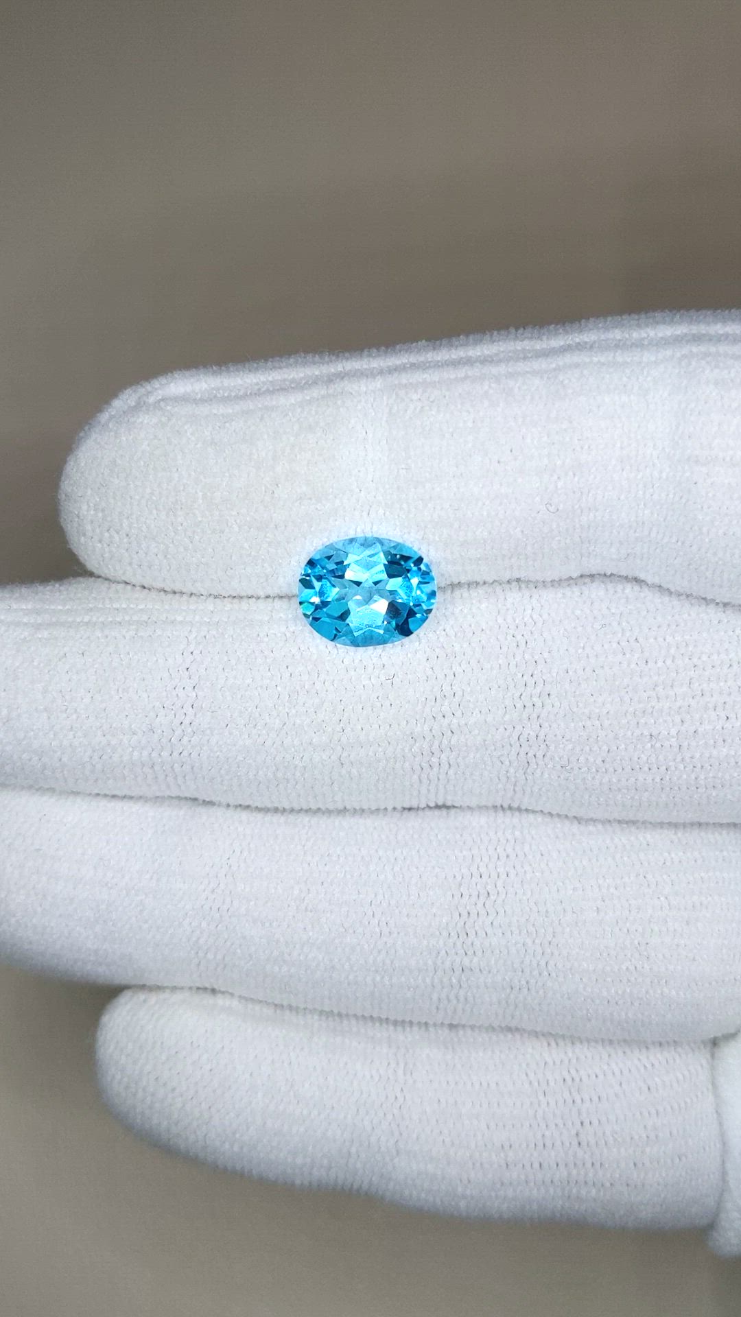 3.32 Ct. Swiss Blue Topaz from Brazil Size Video