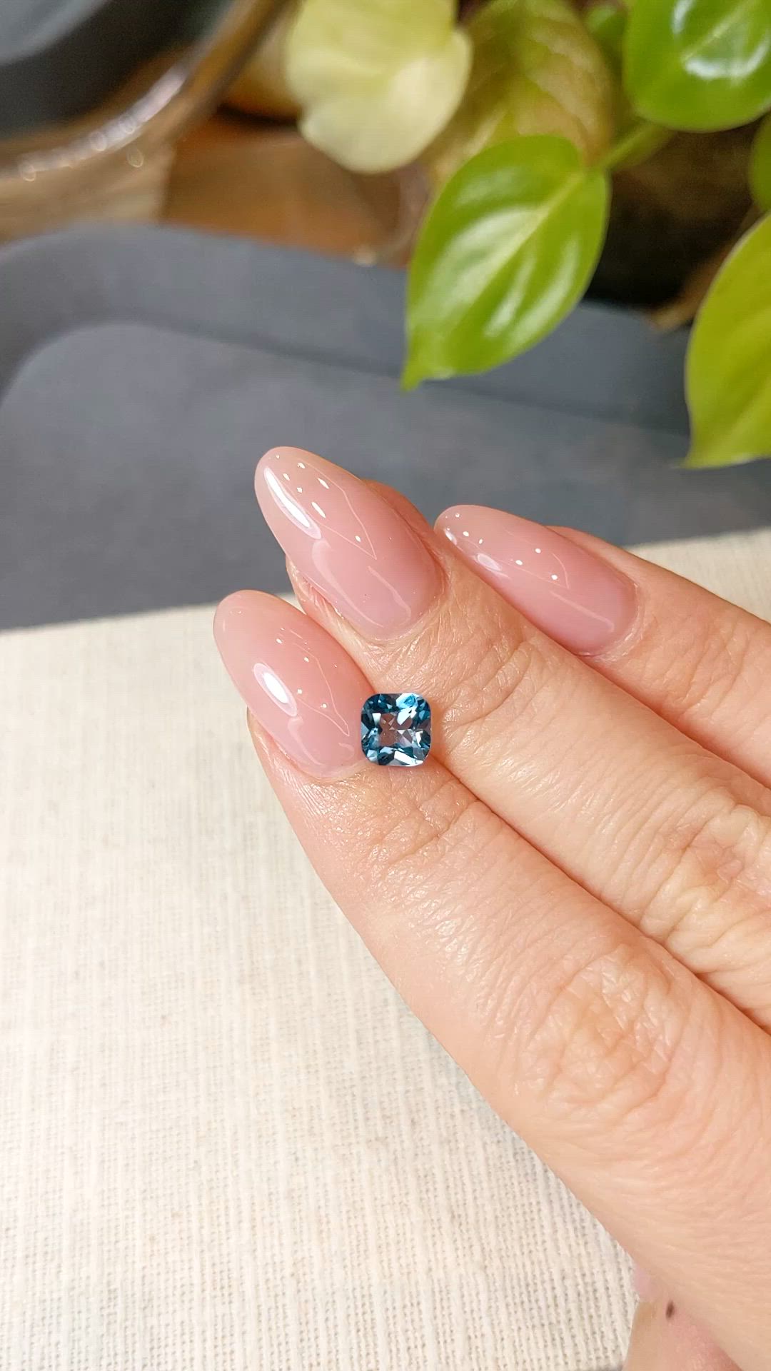 1.22 Ct. Swiss Blue Topaz from Brazil Size Video