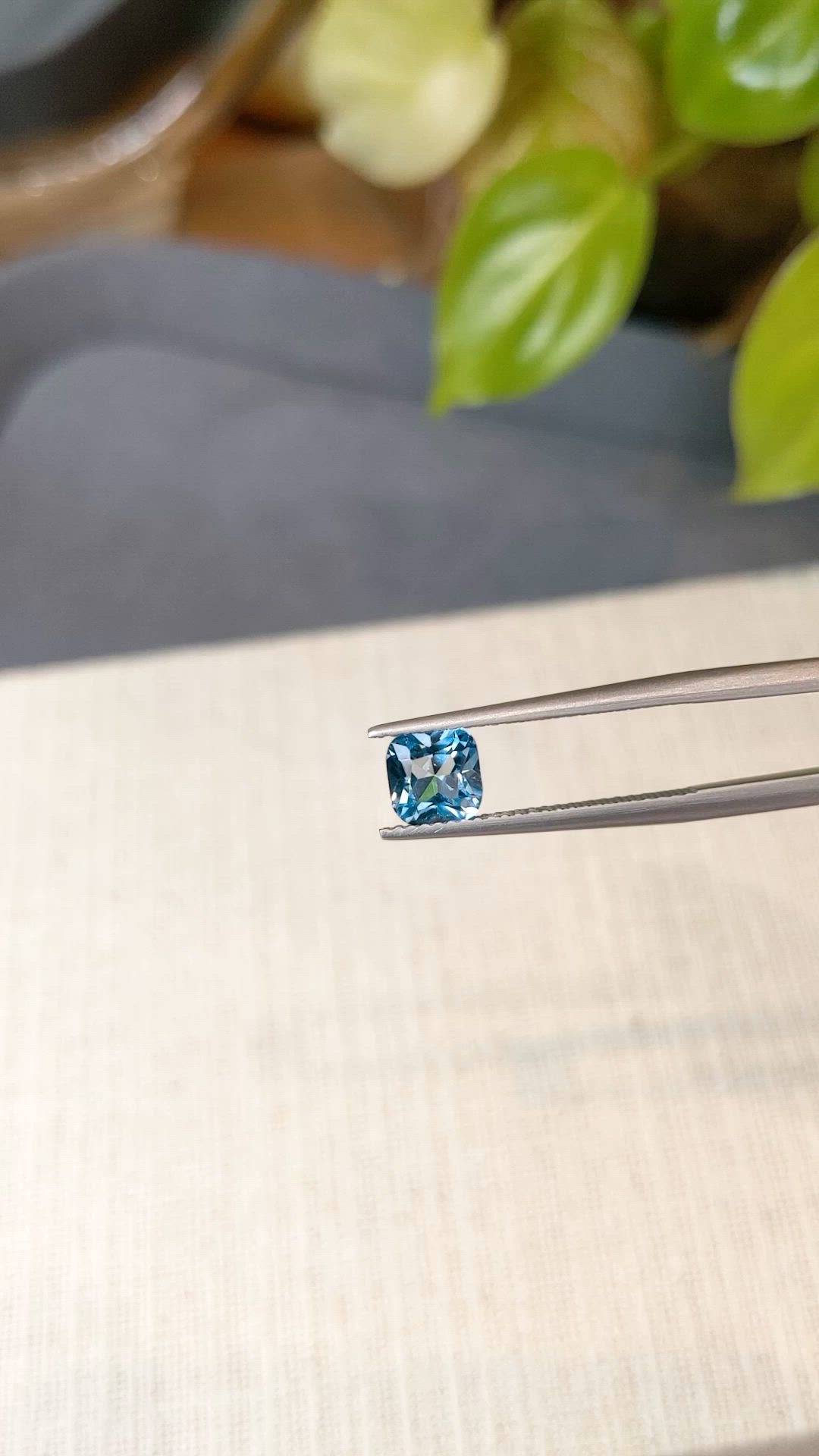 1.22 Ct. Swiss Blue Topaz from Brazil Size Video