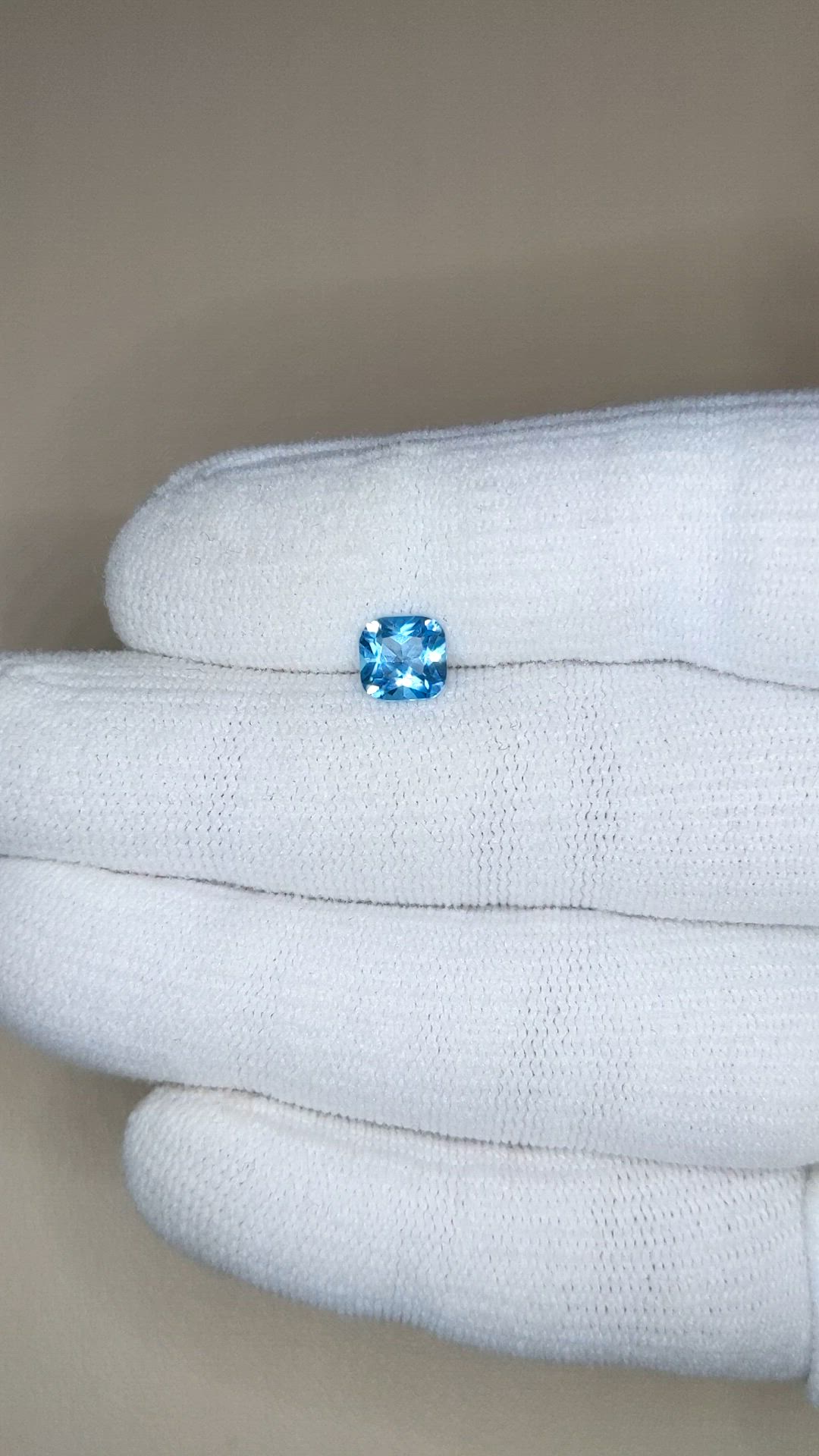 1.22 Ct. Swiss Blue Topaz from Brazil Size Video