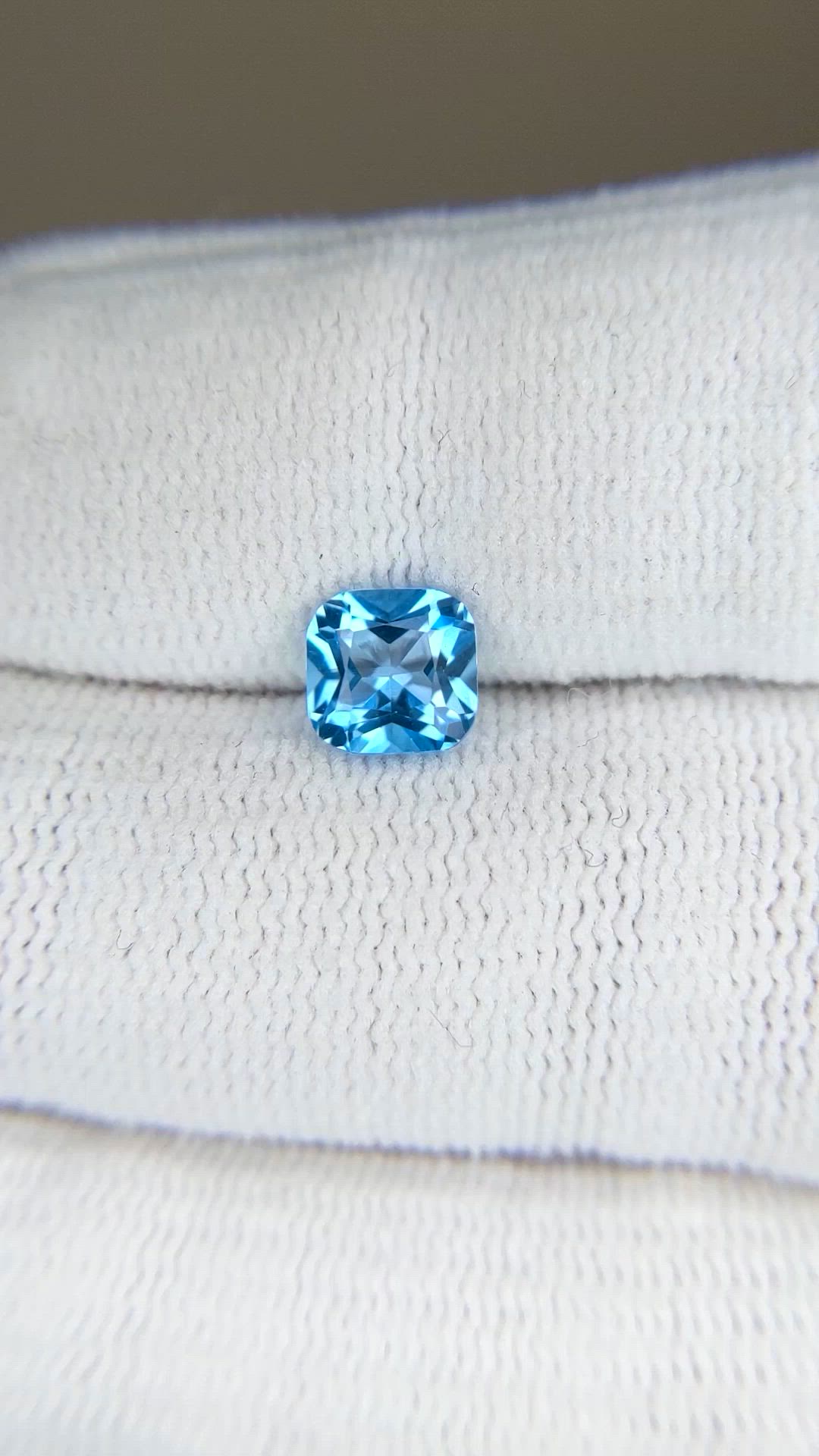 1.22 Ct. Swiss Blue Topaz from Brazil Size Video