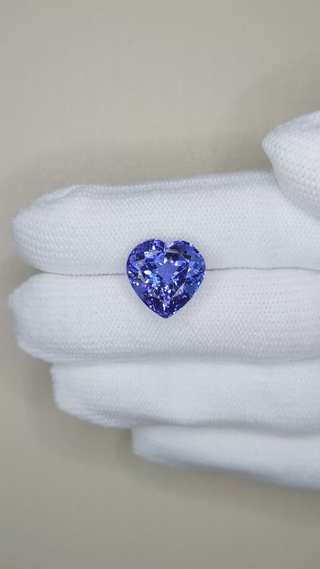 9.17 Ct. Violetish Blue Tanzanite from Tanzania Size Video