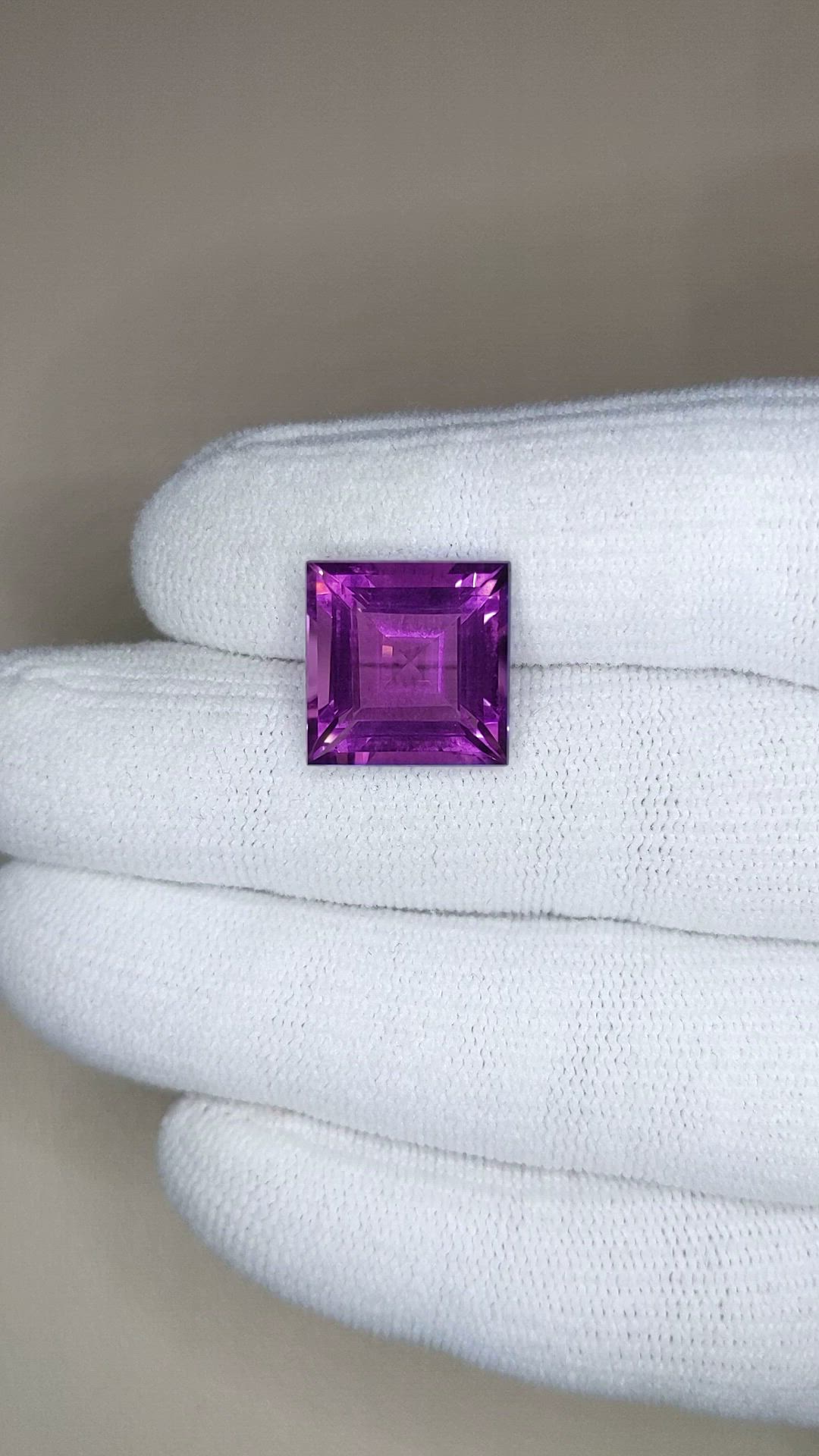 8.63 Ct. Purple Amethyst from Brazil Size Video