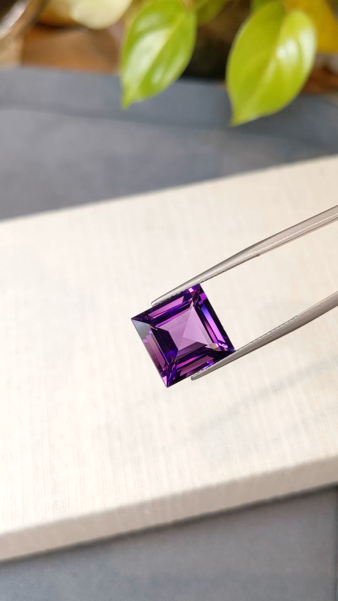 8.63 Ct. Purple Amethyst from Brazil Size Video