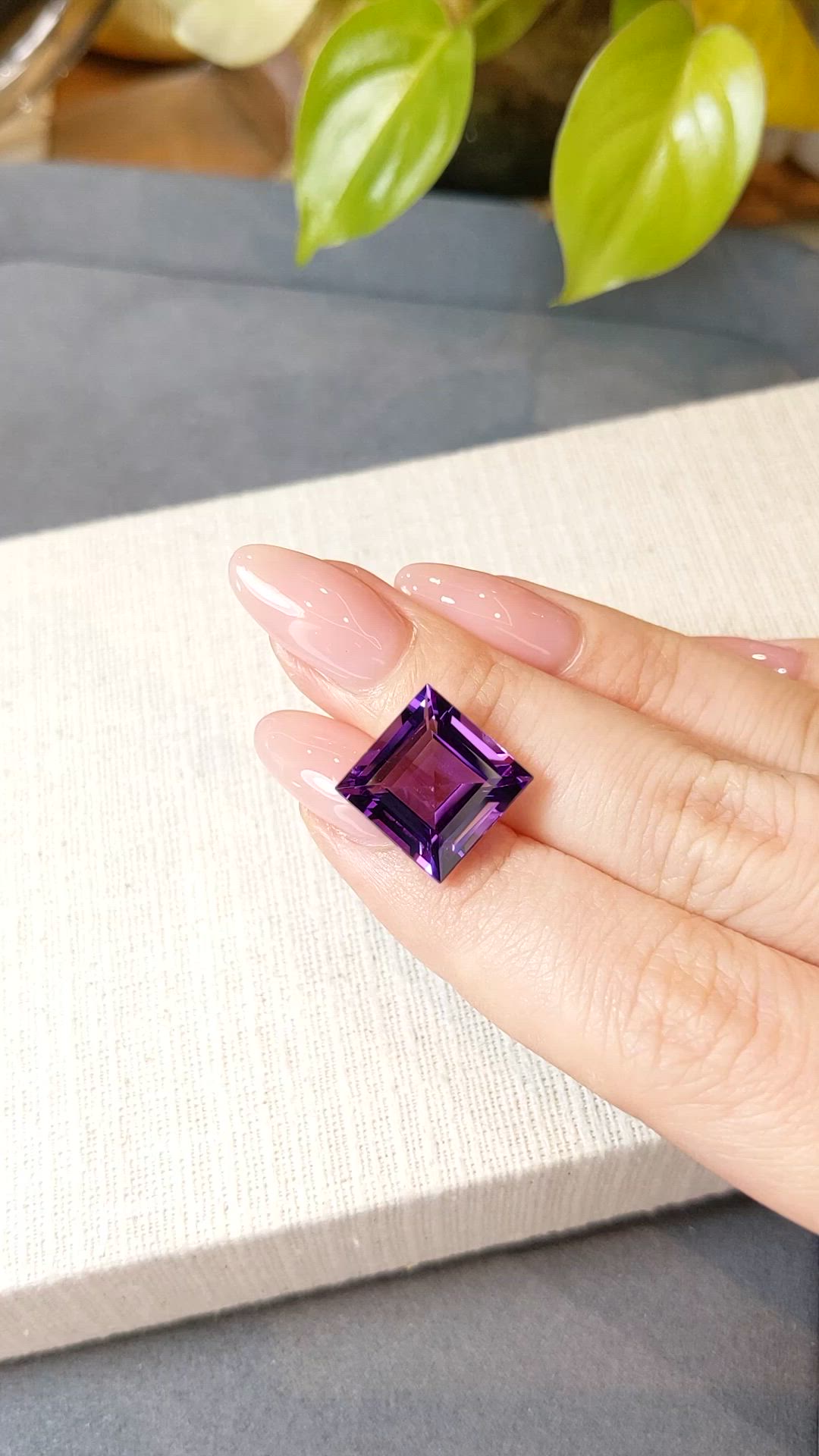 8.63 Ct. Purple Amethyst from Brazil Size Video