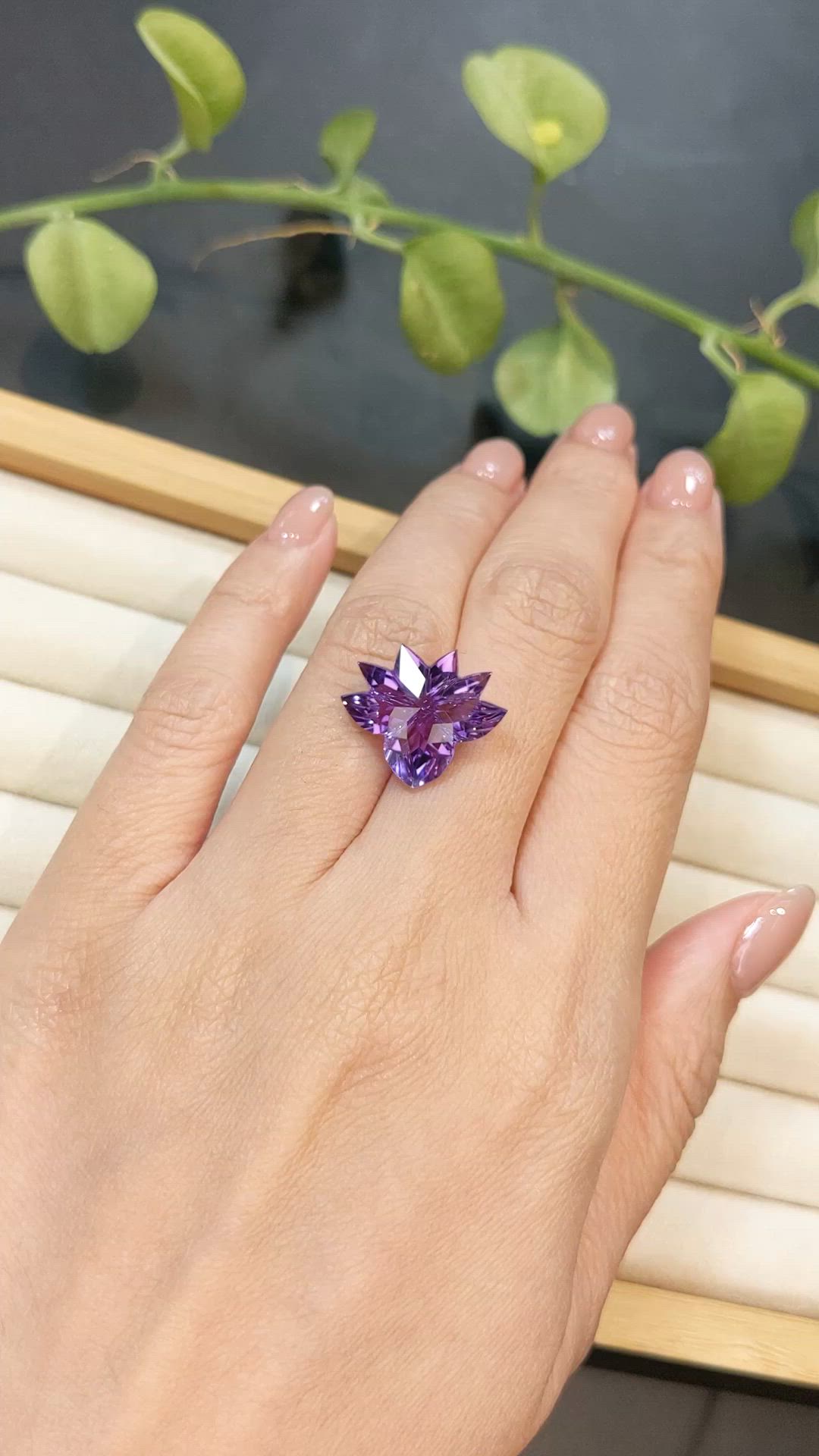 10.39 Ct. Purple Amethyst from Brazil Size Video