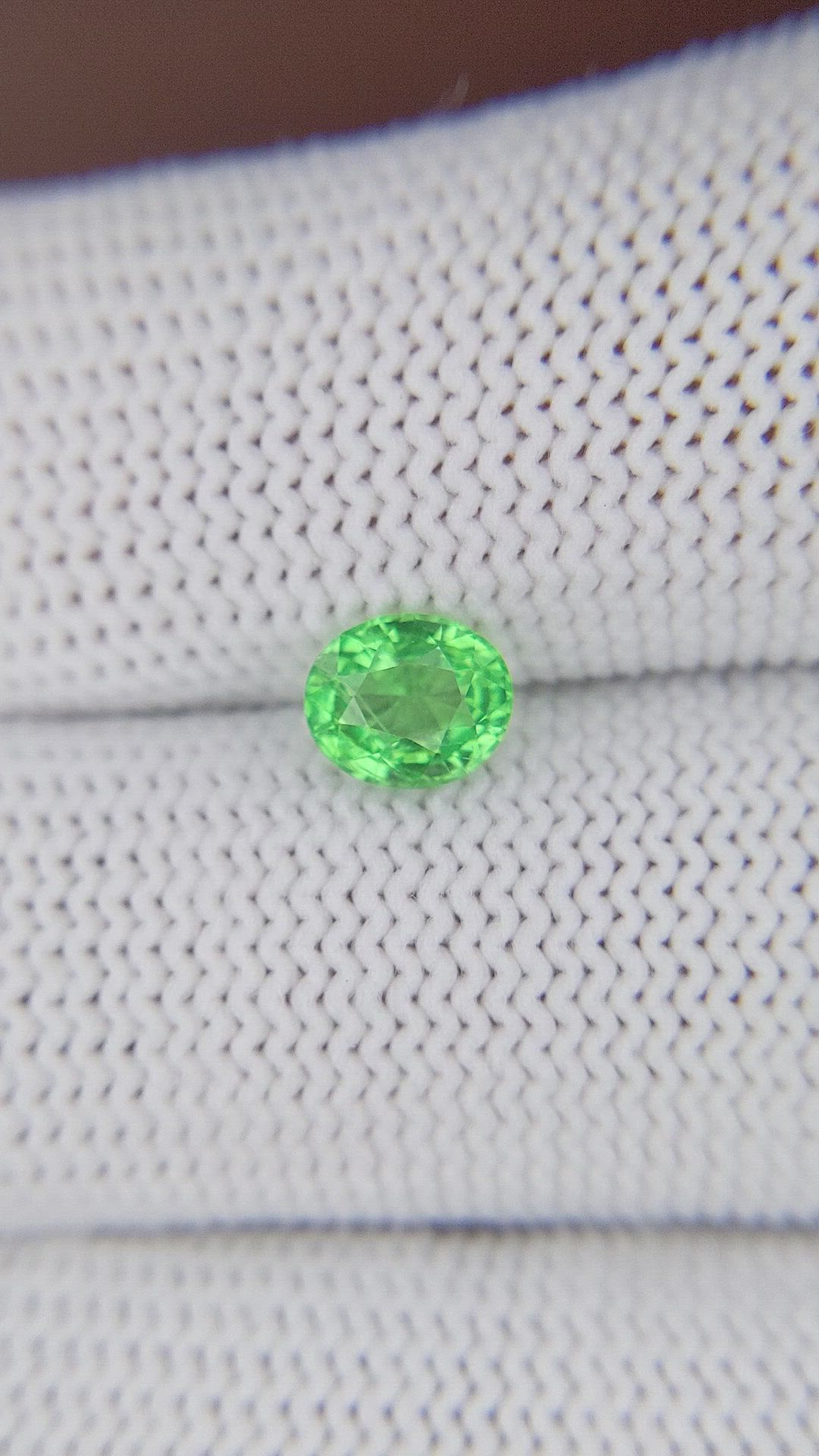 0.92 Ct. Tsavorite Garnet from Tanzania Size Video