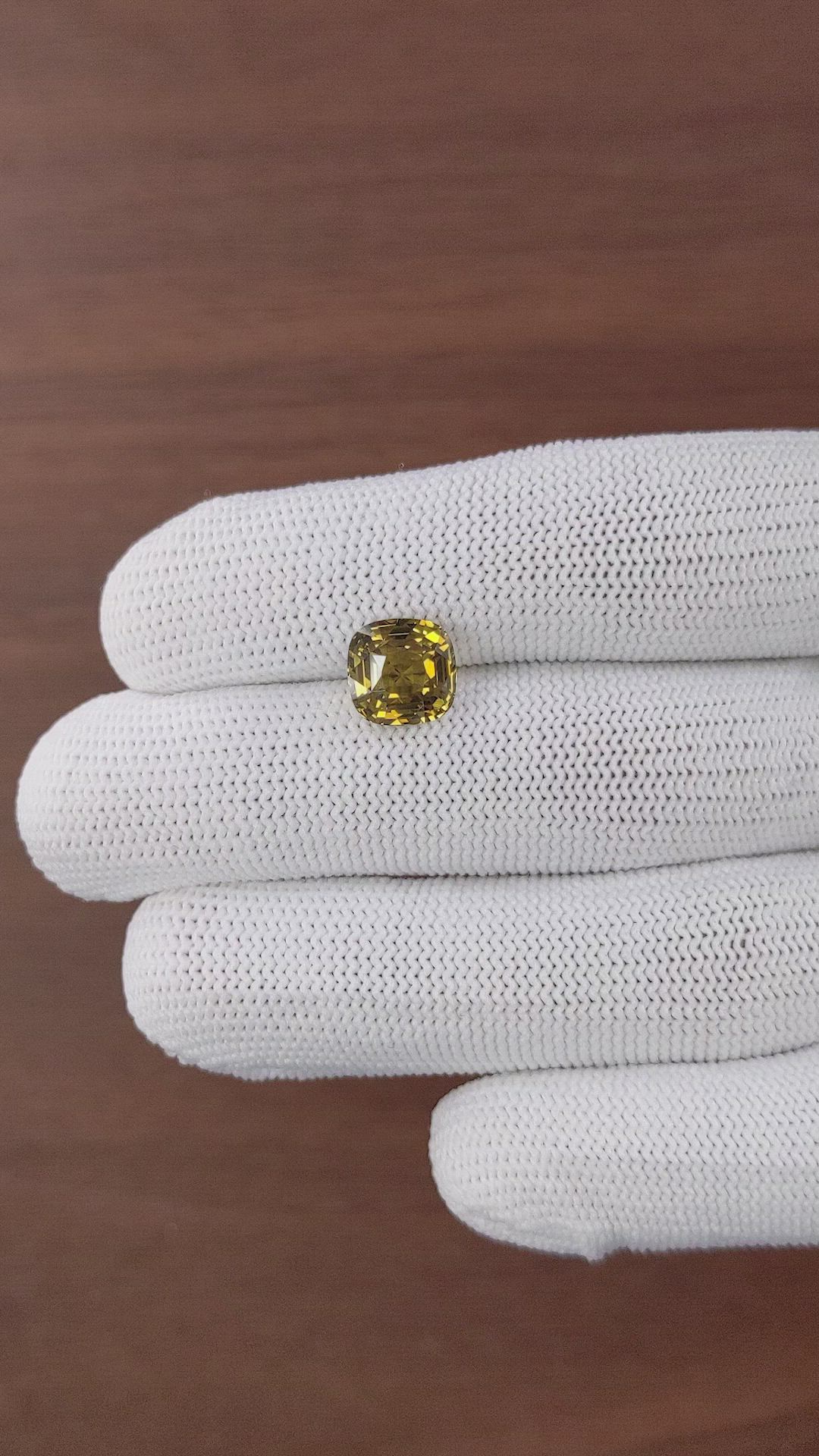 4.75 Ct. Greenish Yellow Chrysoberyl from Madagascar Size Video