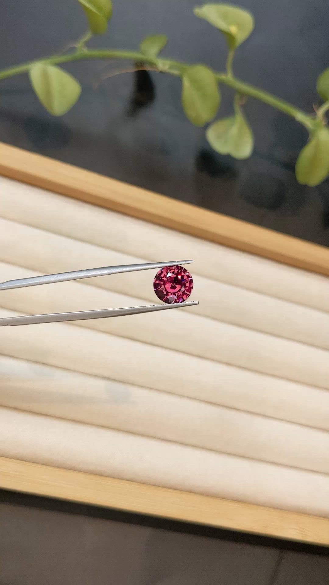 3.31 Ct. Pinkish Purple Garnet from Tanzania Size Video