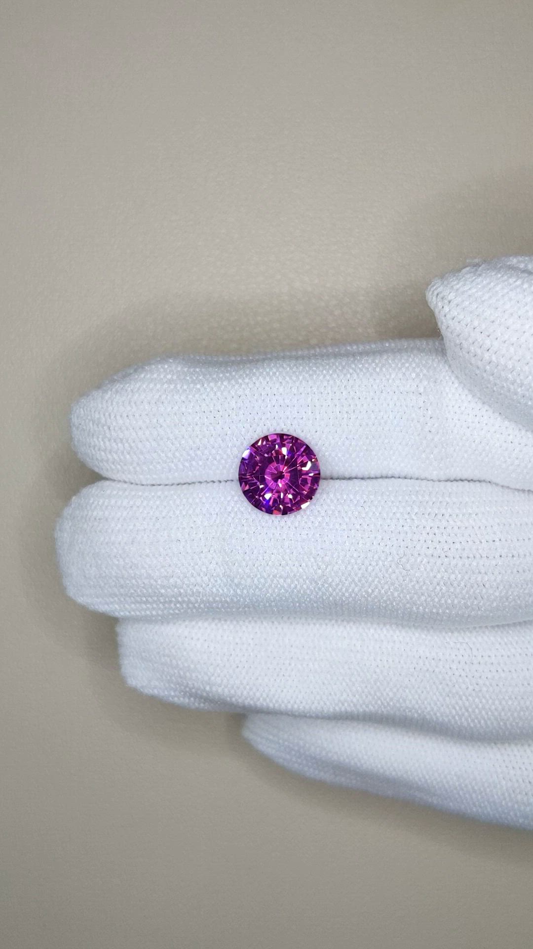 3.31 Ct. Pinkish Purple Garnet from Tanzania Size Video