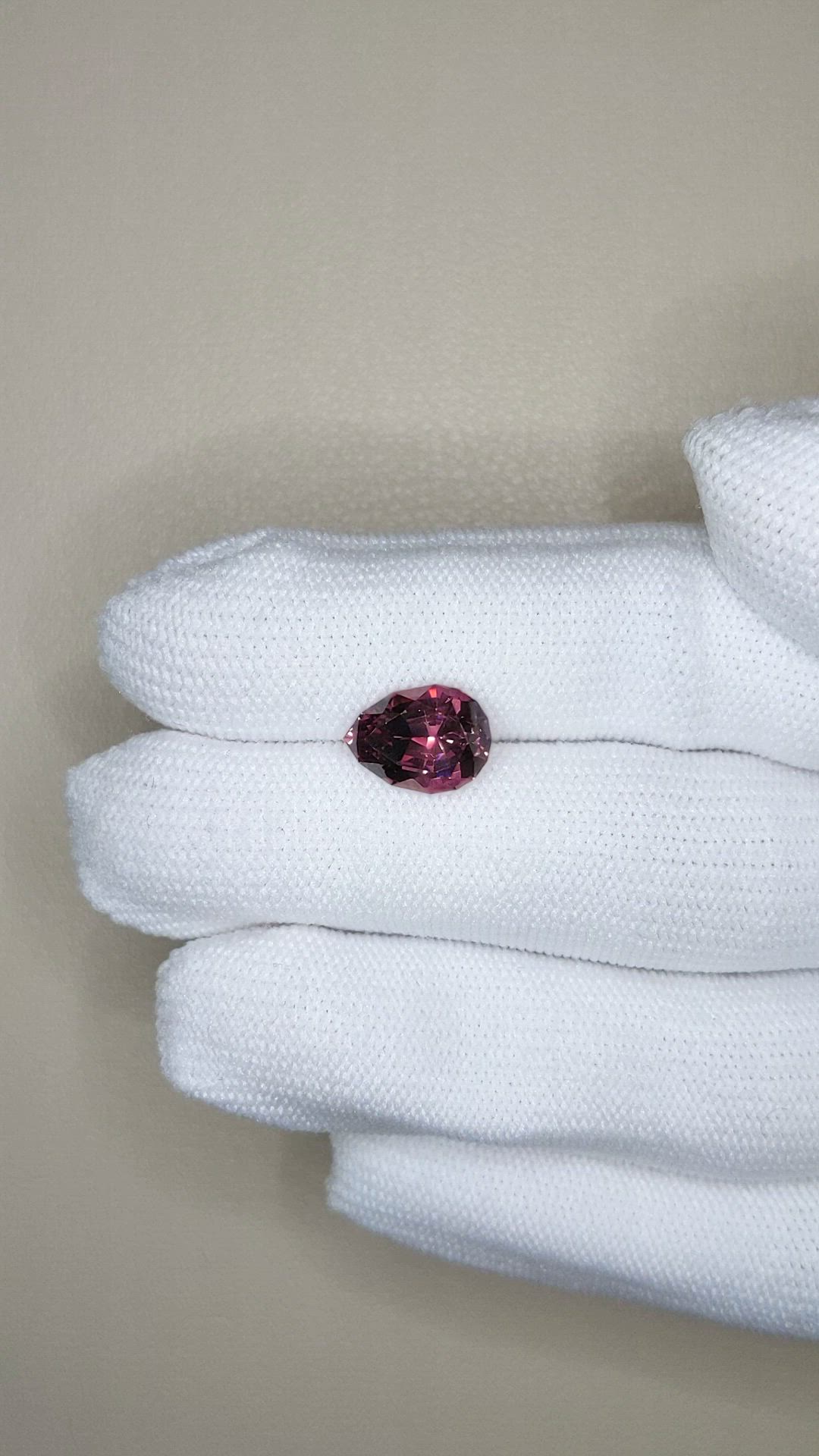 3.72 Ct. Purplish Red Garnet from Tanzania Size Video