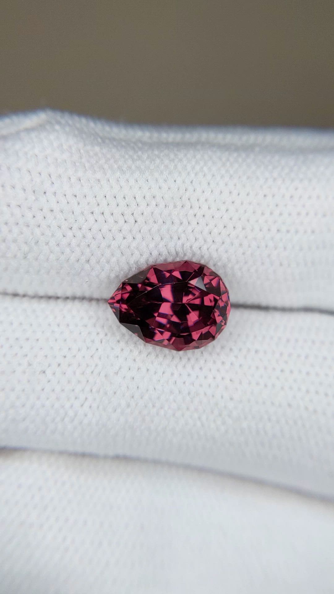 3.72 Ct. Purplish Red Garnet from Tanzania Size Video
