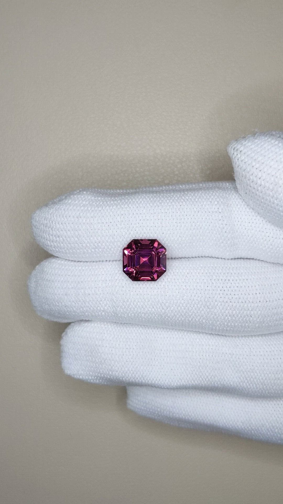 4.78 Ct. Purplish Red Garnet from Tanzania Size Video