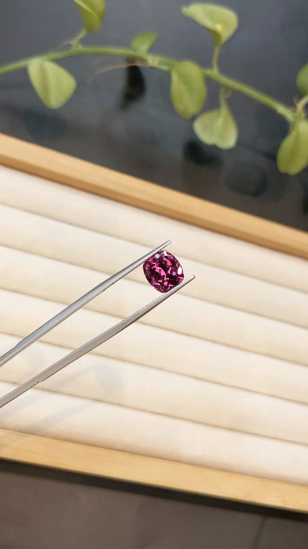 4.29 Ct. Pinkish Purple Garnet from Tanzania Size Video
