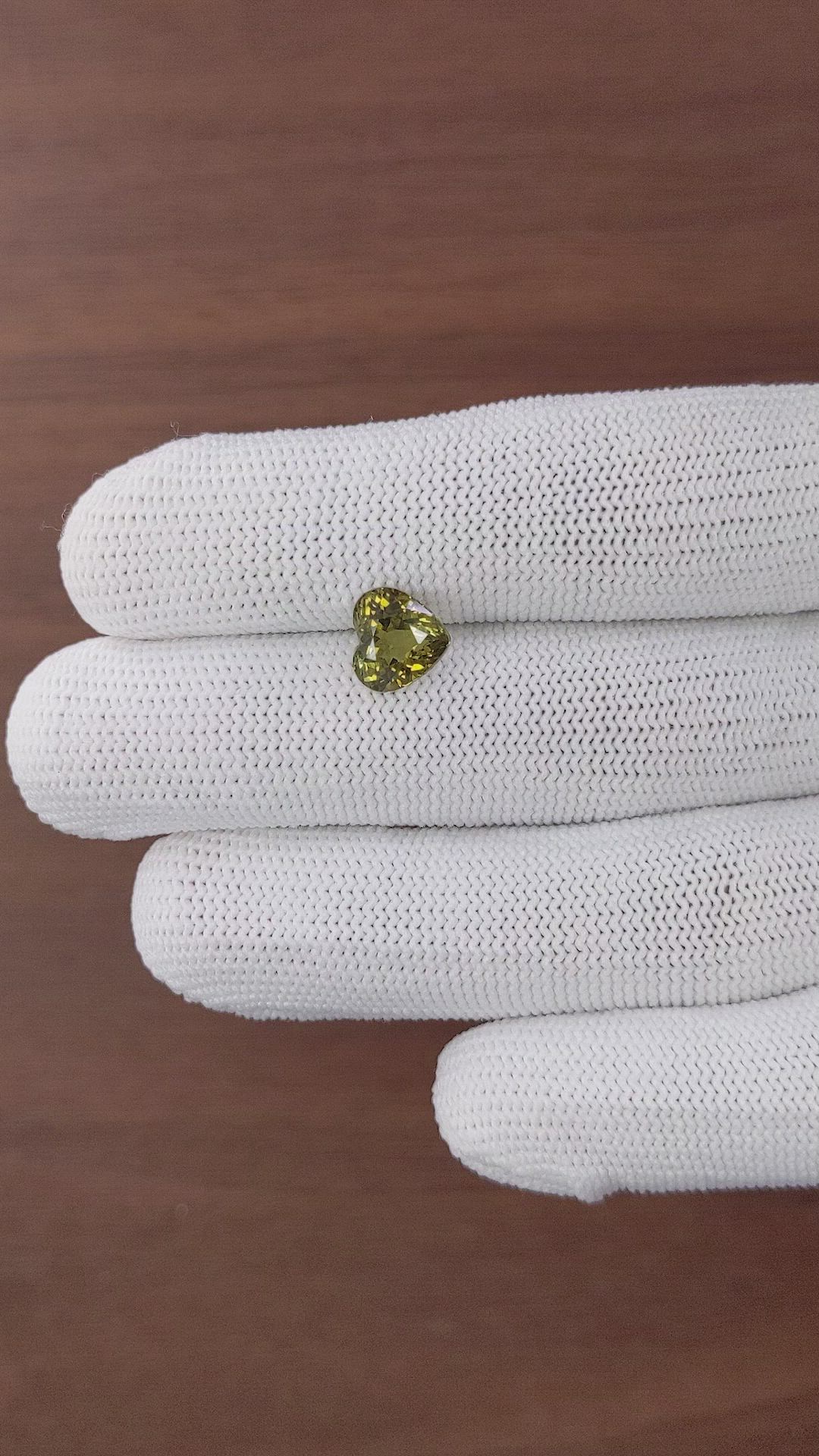 2.95 Ct. Greenish Yellow Chrysoberyl from Tanzania Size Video