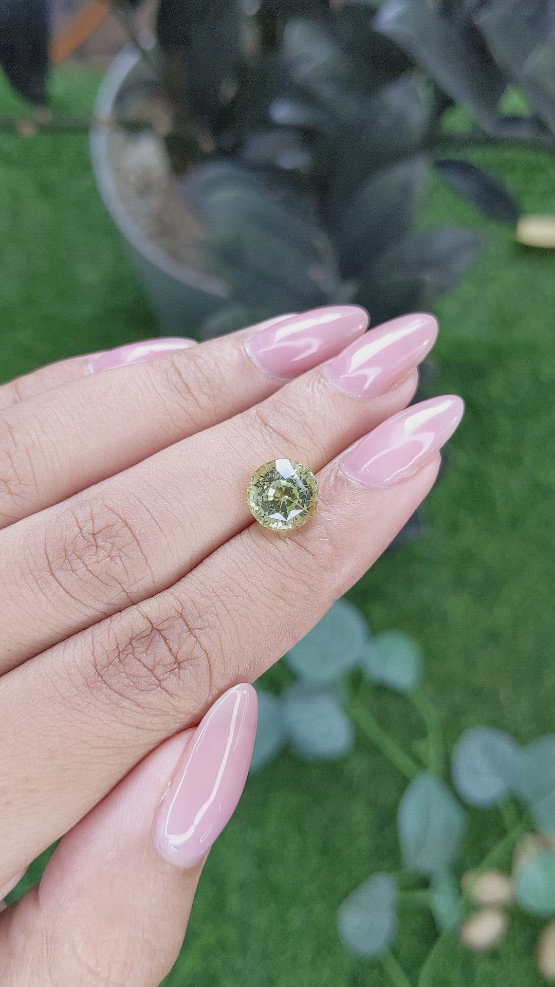 3.68 Ct. Yellowish Green Chrysoberyl from Tanzania Size Video