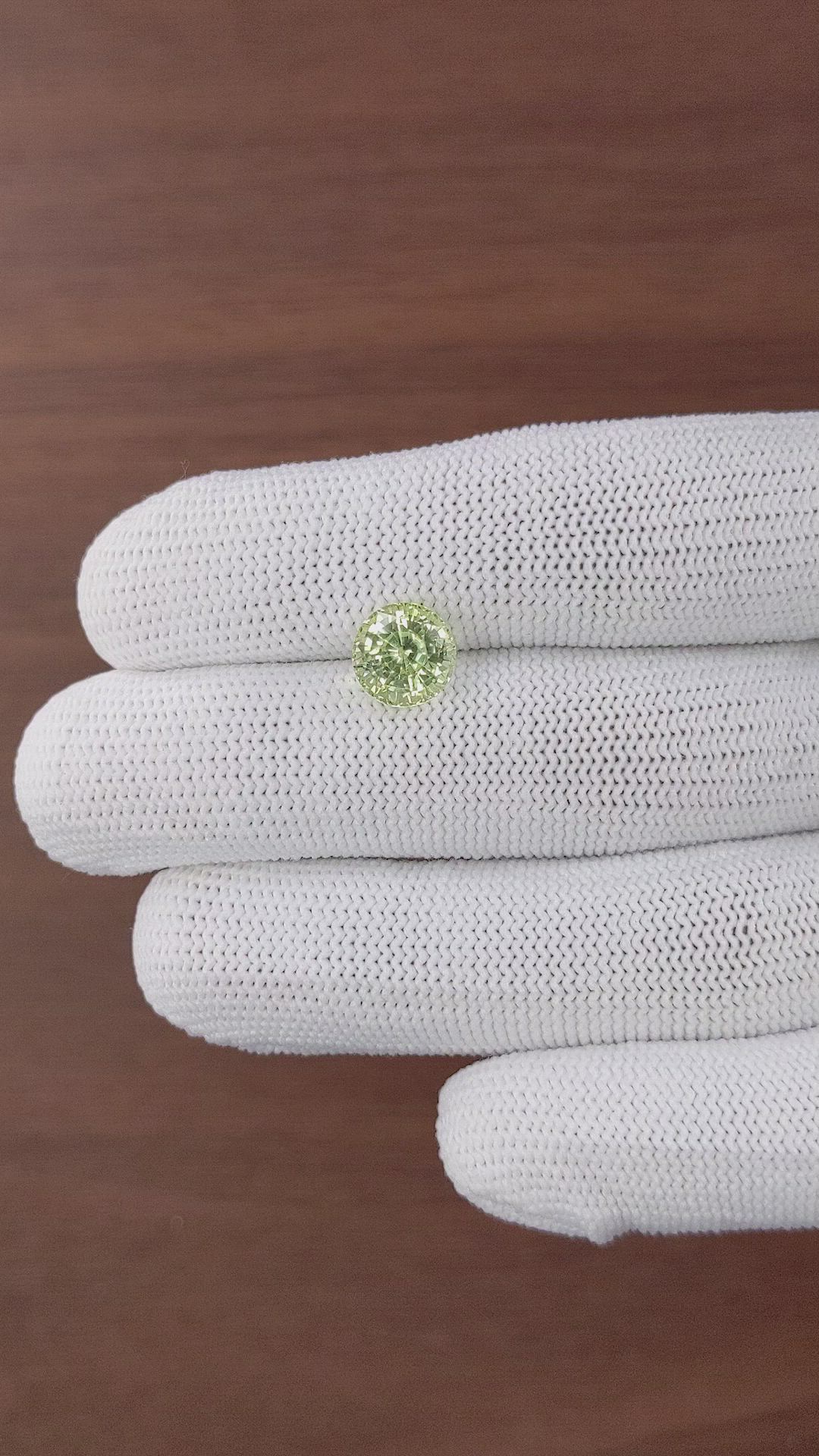 3.68 Ct. Yellowish Green Chrysoberyl from Tanzania Size Video