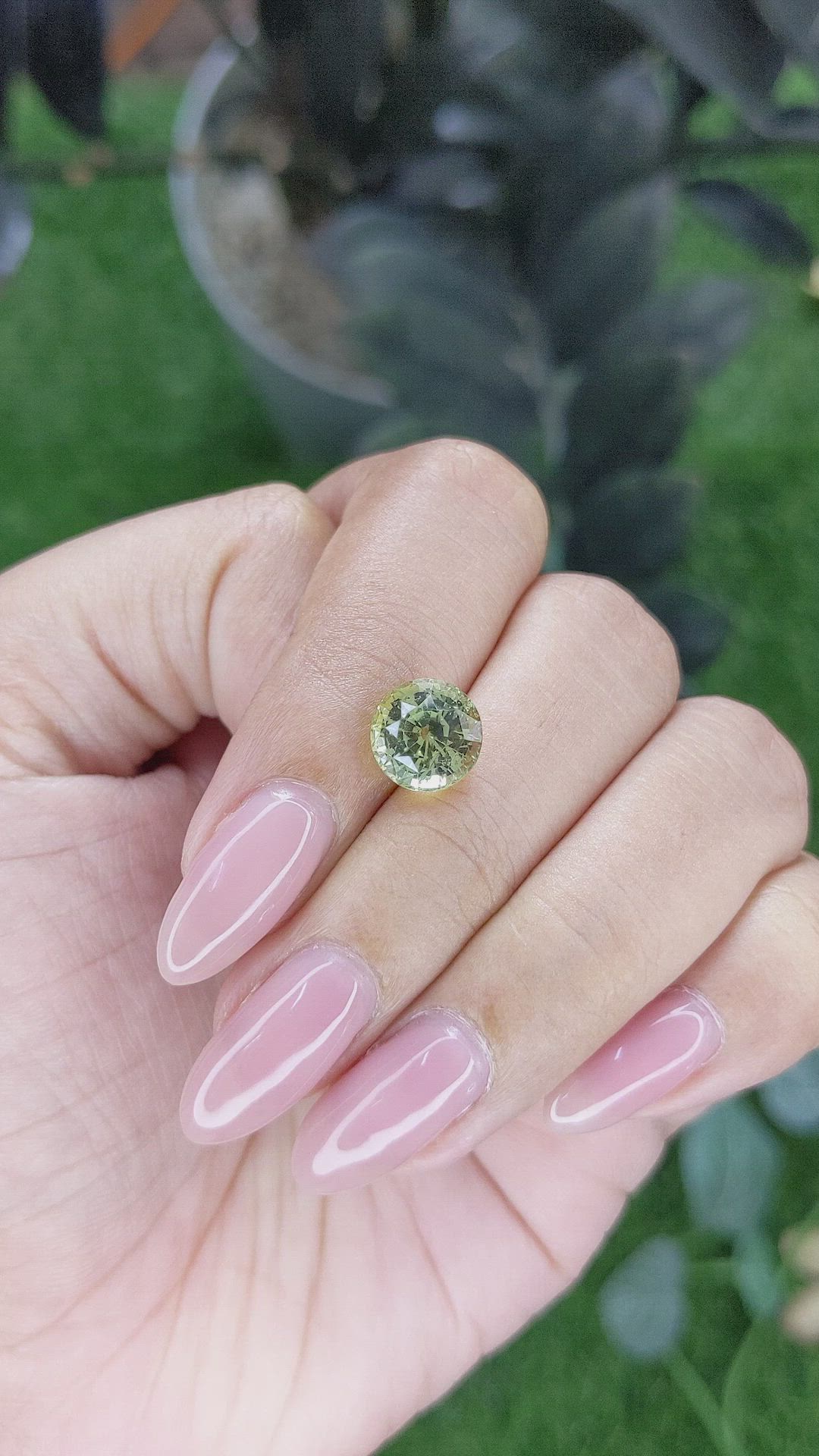 3.68 Ct. Yellowish Green Chrysoberyl from Tanzania Size Video