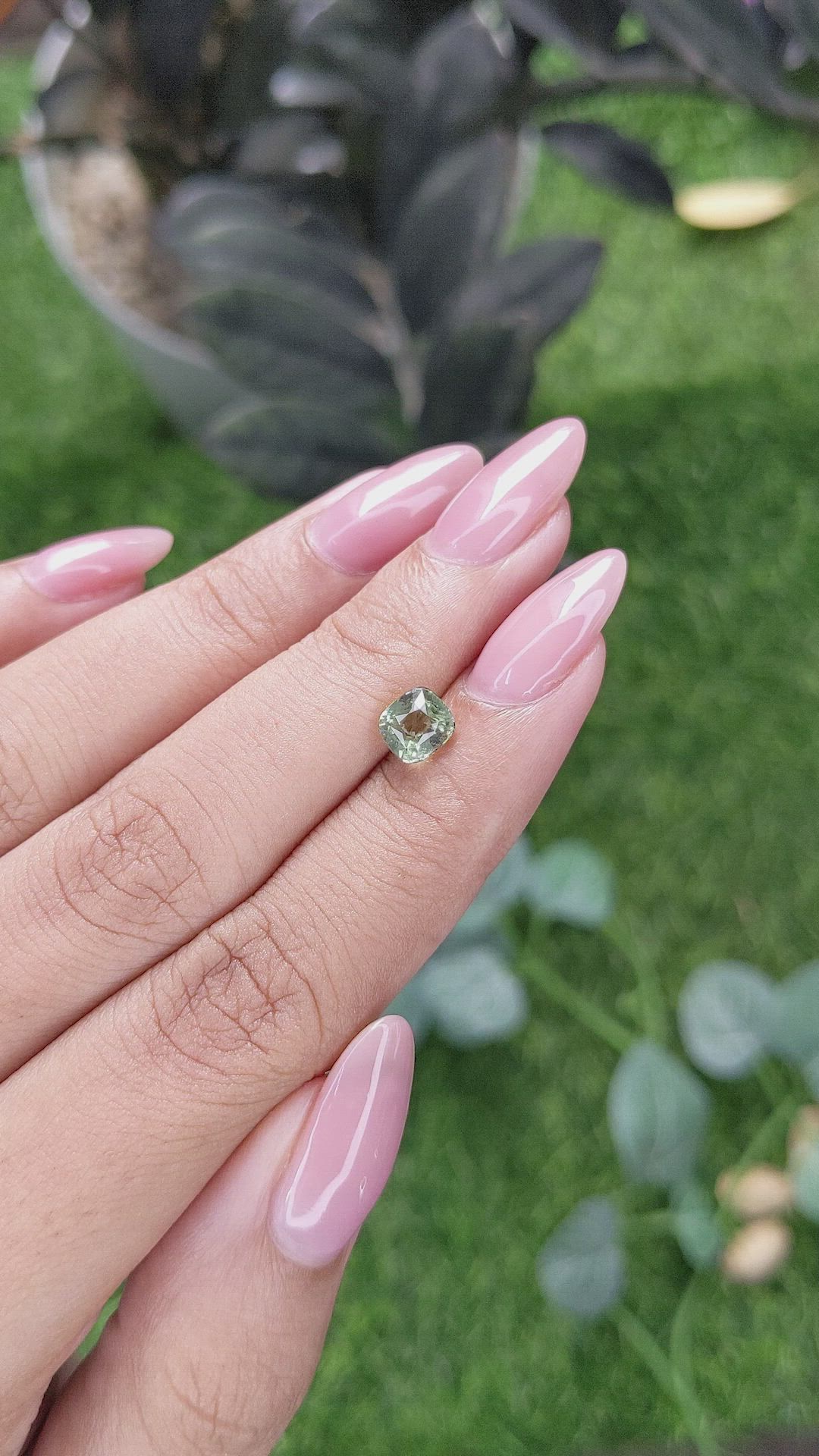 1.01 Ct. Green Grossular Garnet from Tanzania Size Video