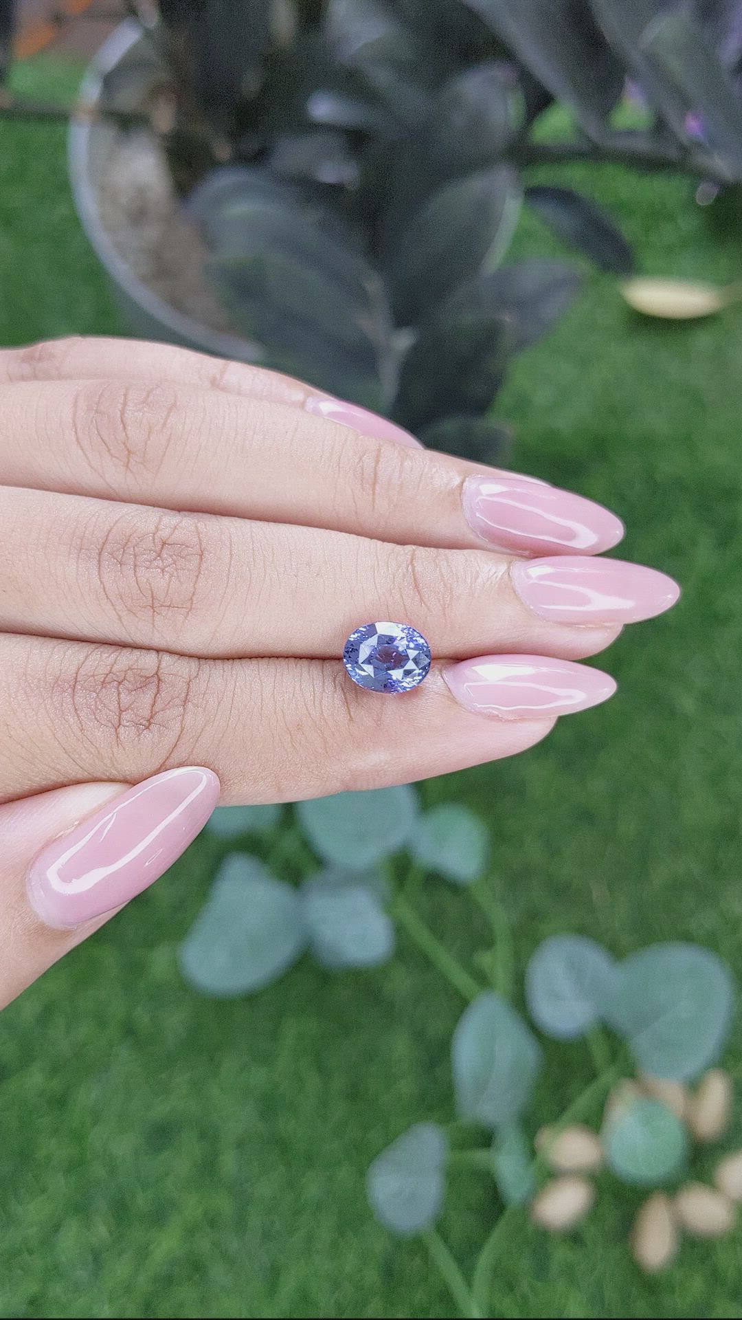 3.05 Ct. Purplish Blue Spinel from Tanzania Size Video