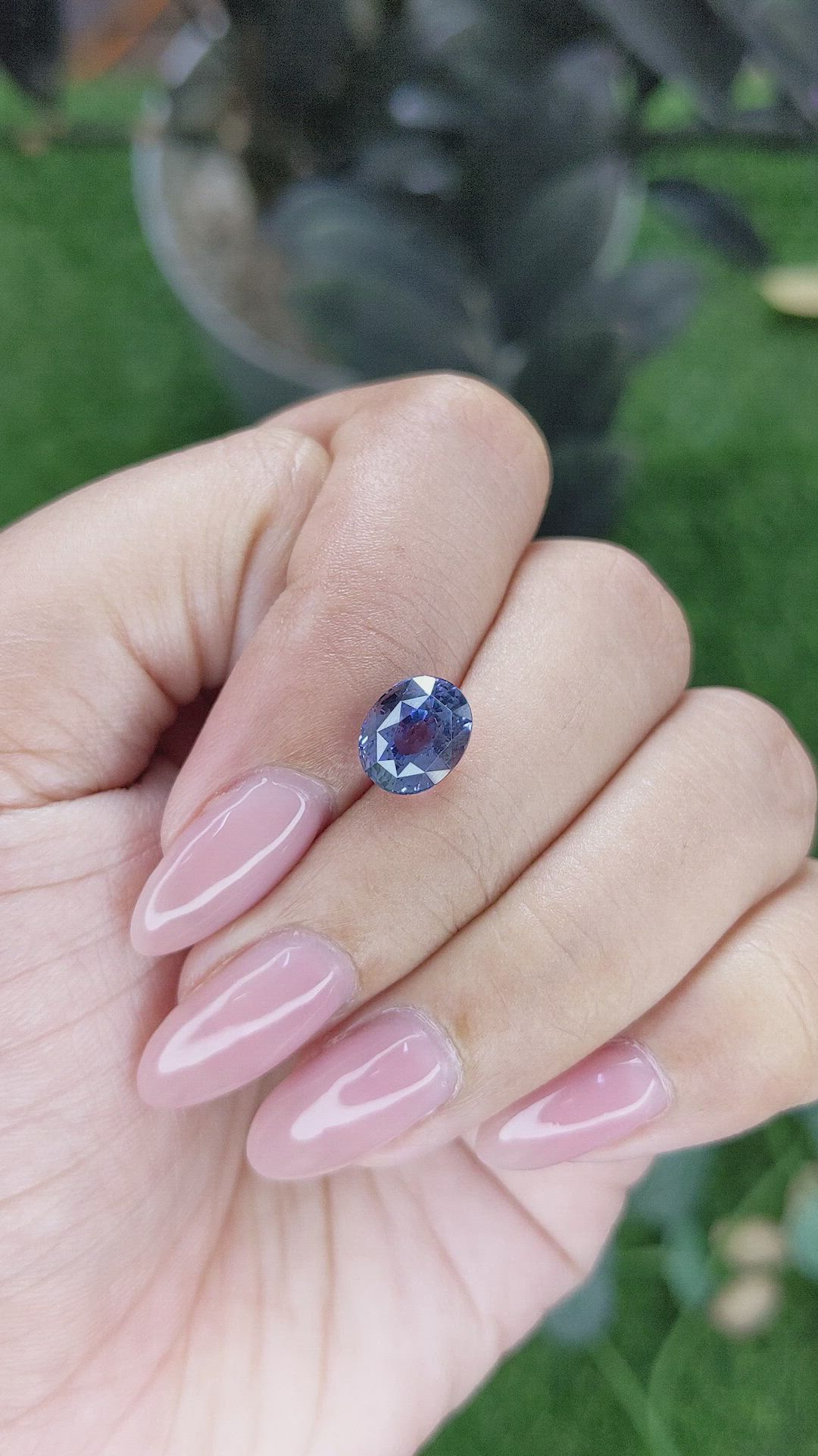 3.05 Ct. Purplish Blue Spinel from Tanzania Size Video