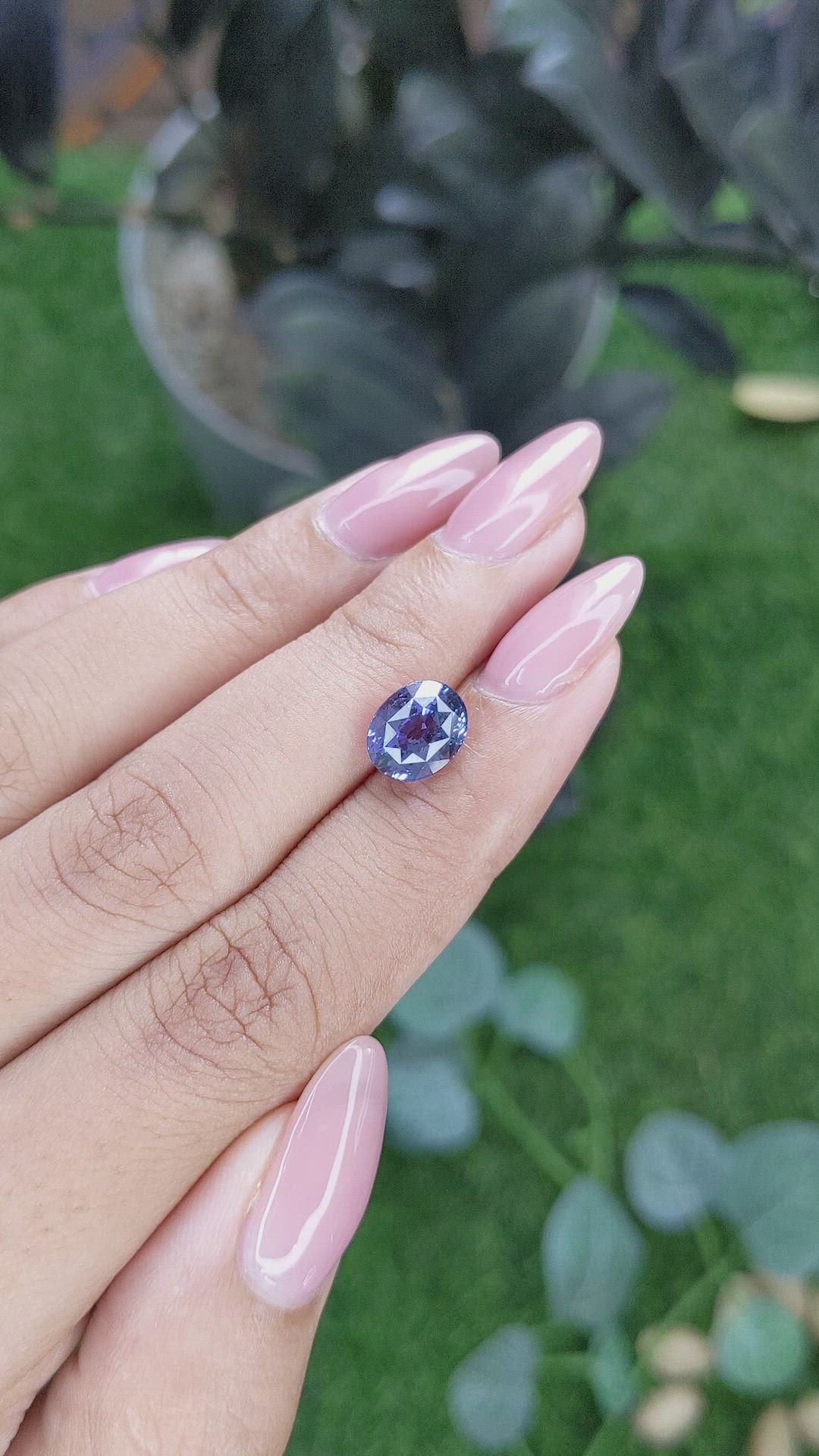3.05 Ct. Purplish Blue Spinel from Tanzania Size Video