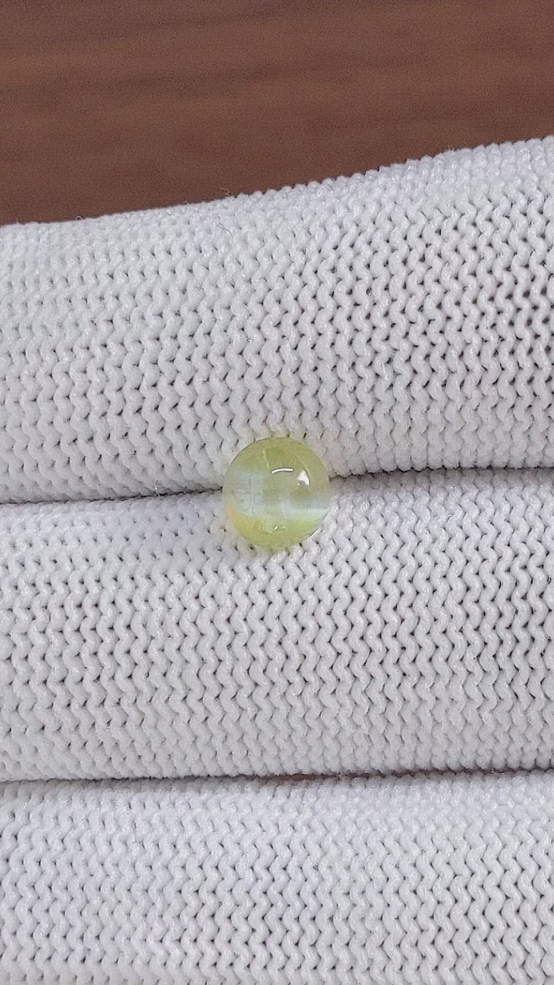 1.55 Ct. Yellowish Green Cabochon Chrysoberyl from Tanzania Size Video