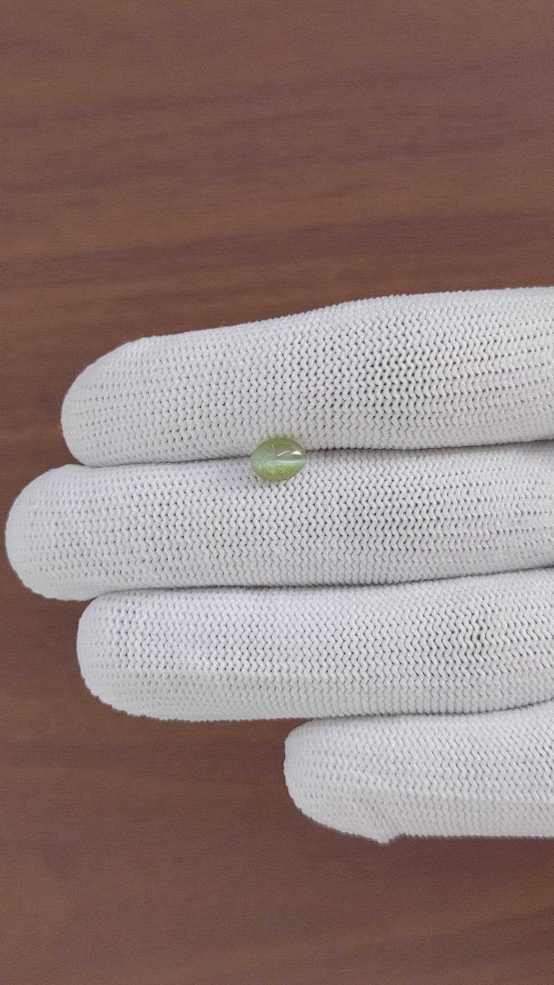 1.43 Ct. Green Cabochon Chrysoberyl from Tanzania Size Video
