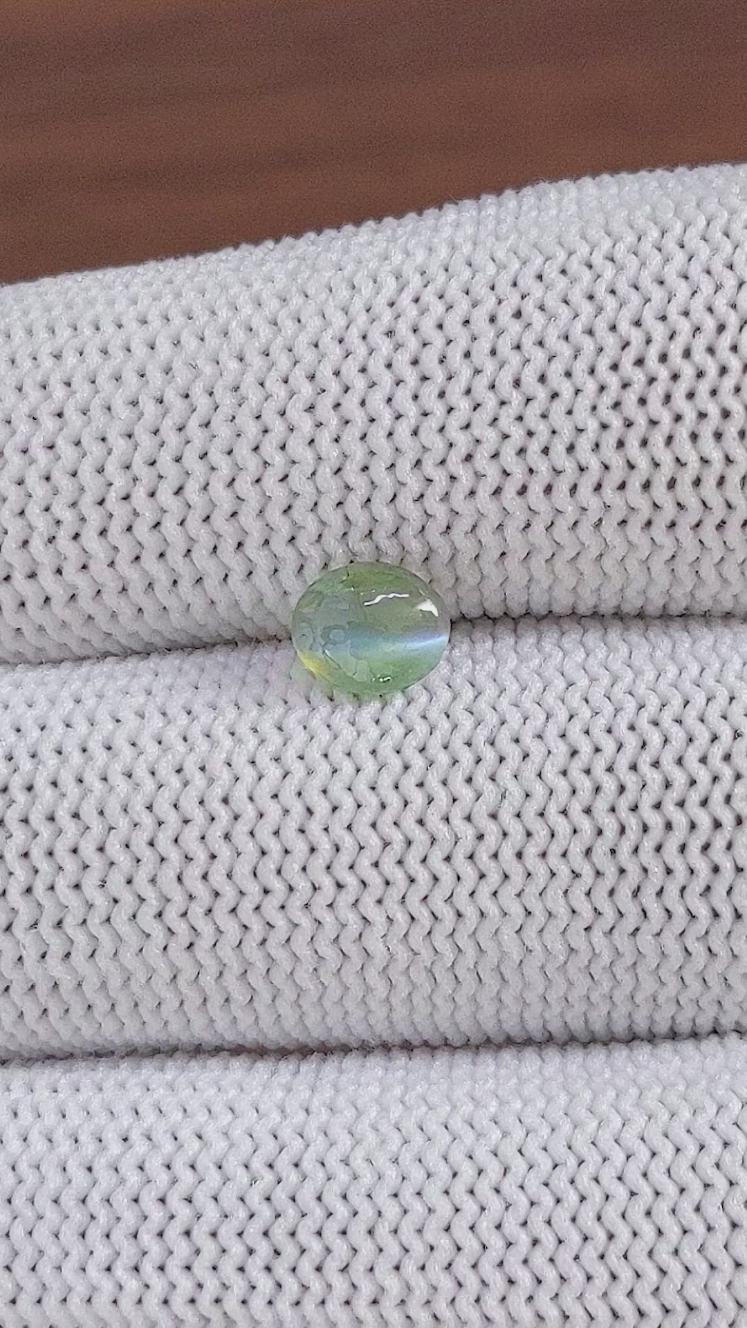 1.03 Ct. Yellowish Green Cabochon Chrysoberyl from Tanzania Size Video
