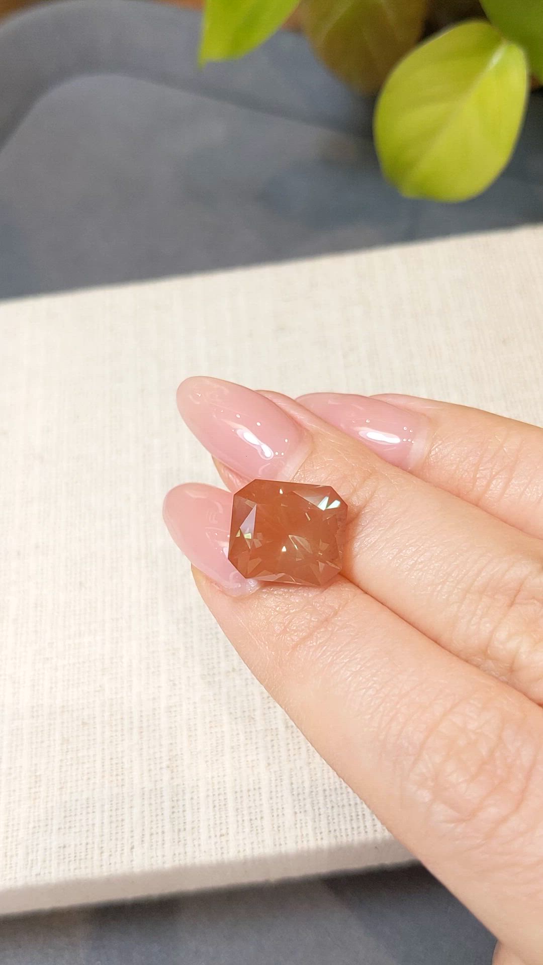 6.88 Ct. Orangish Brown Andesine from Africa Size Video