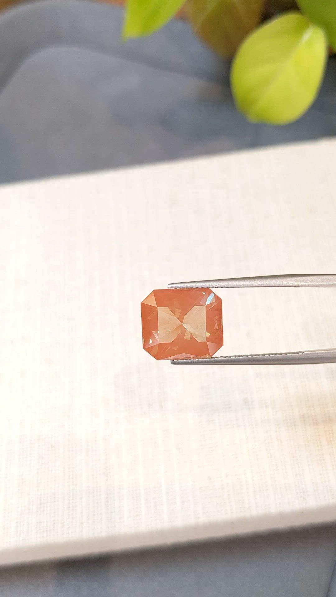 6.88 Ct. Orangish Brown Andesine from Africa Size Video