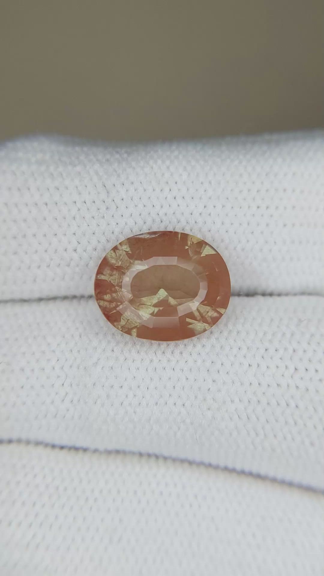 3.65 Ct. Orangish Brown Andesine from Africa Size Video