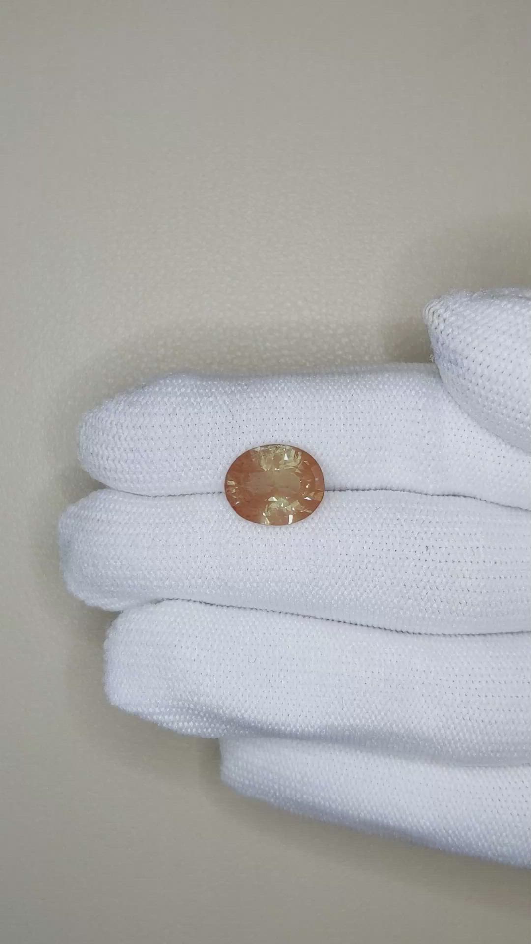 3.65 Ct. Orangish Brown Andesine from Africa Size Video