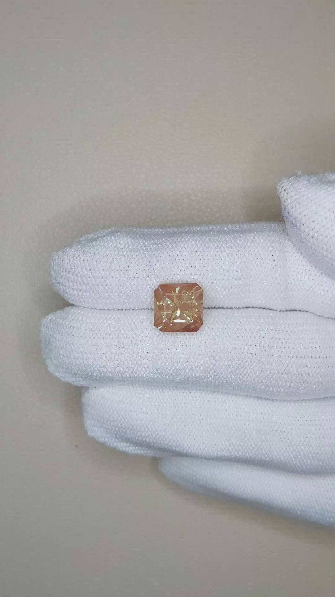 3.71 Ct. Orangish Brown Andesine from Africa Size Video