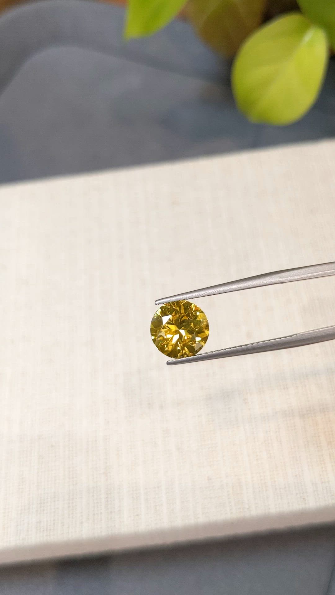 3.55 Ct. Brownish Yellow Zircon from South Africa Size Video