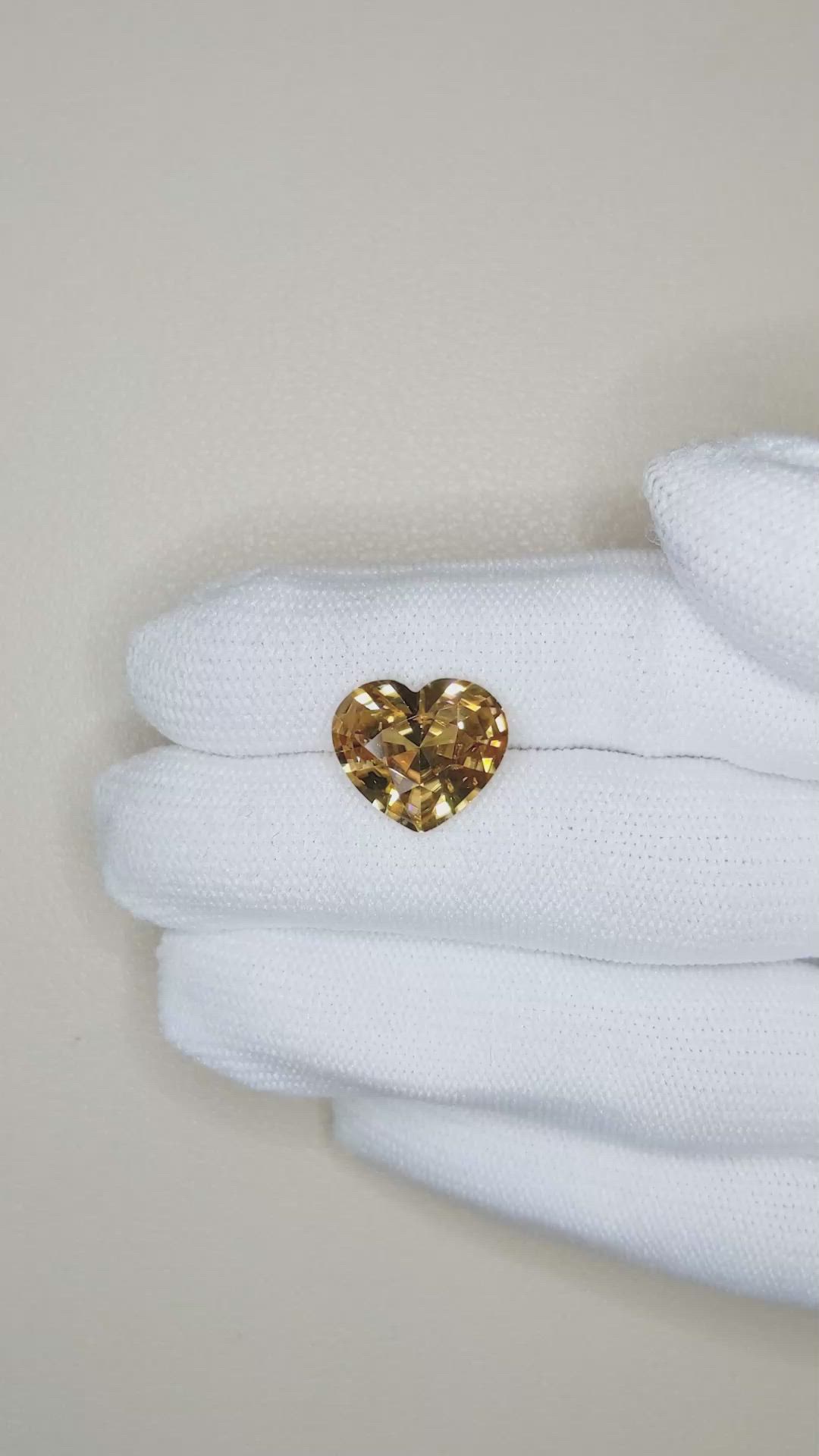 9.43 Ct. Yellowish Brown Zircon from Cambodia Size Video