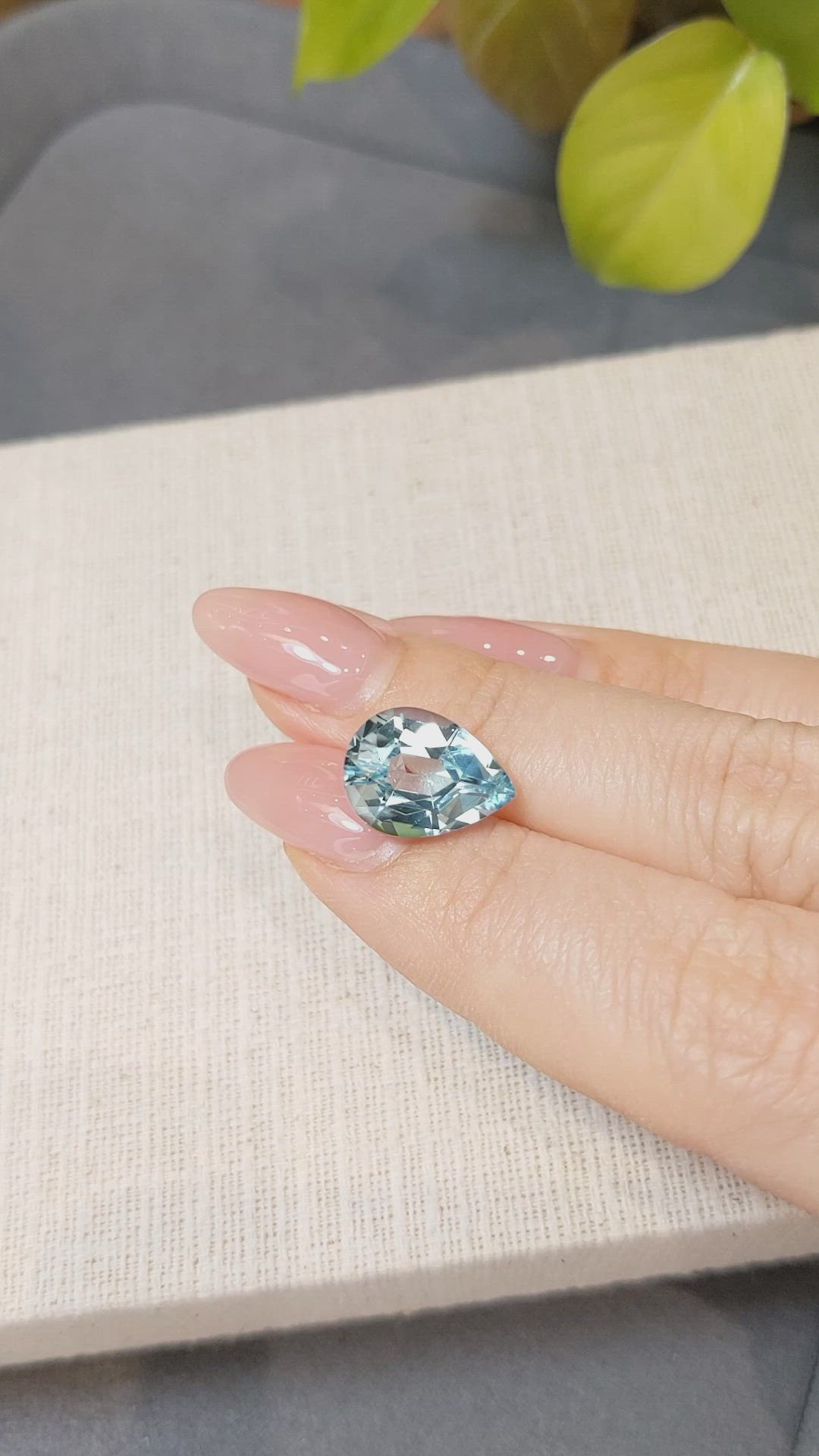 5.25 Ct. Blue Aquamarine from Brazil Size Video