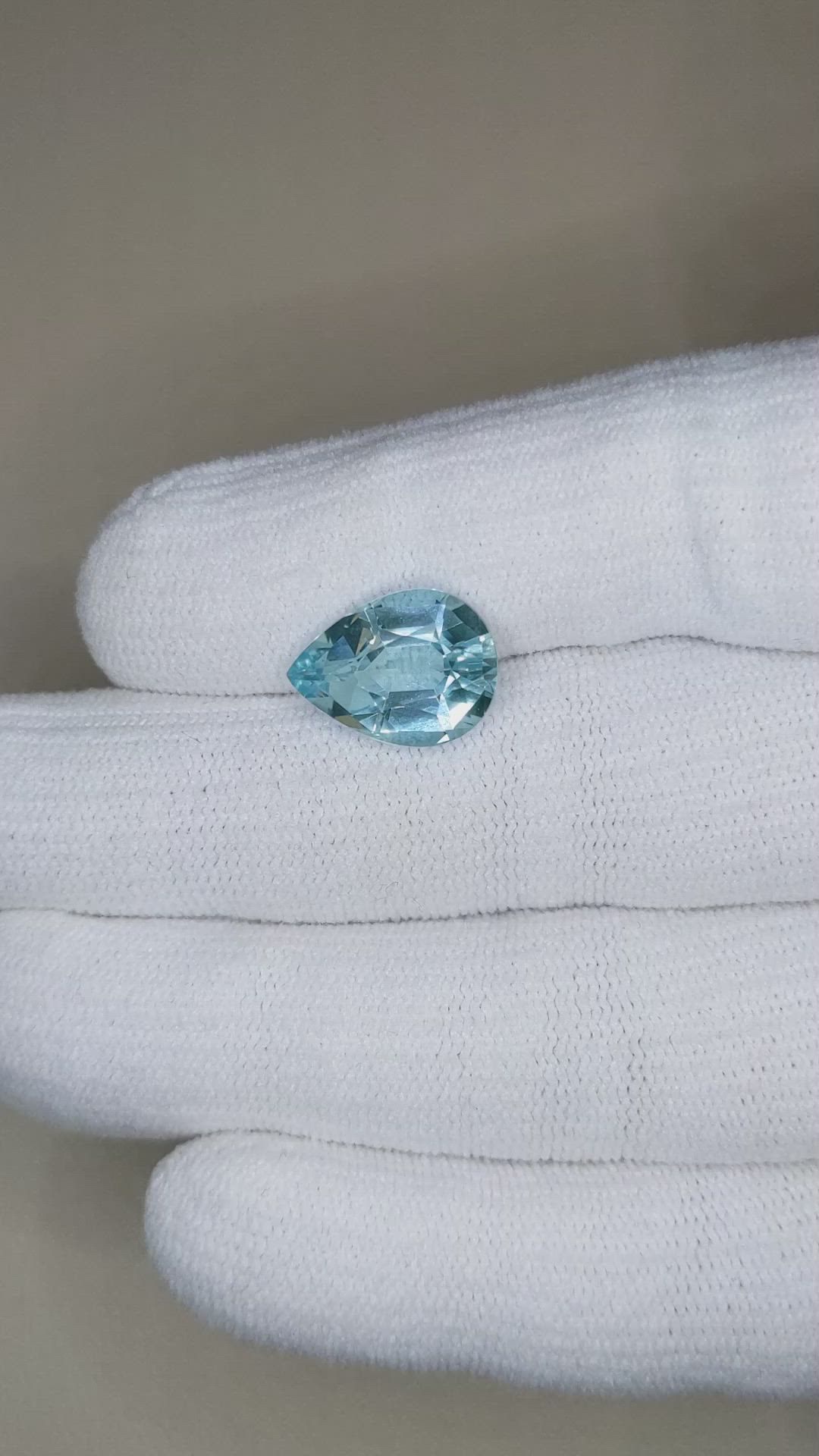 5.25 Ct. Blue Aquamarine from Brazil Size Video