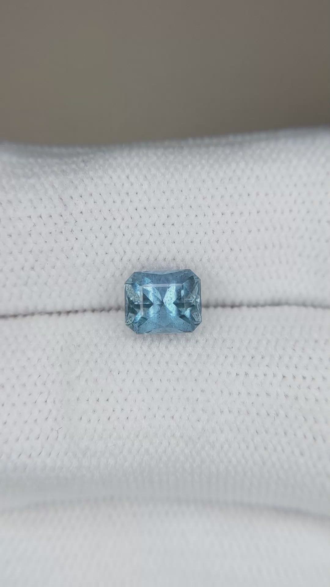 1.19 Ct. Blue Aquamarine from Brazil Size Video