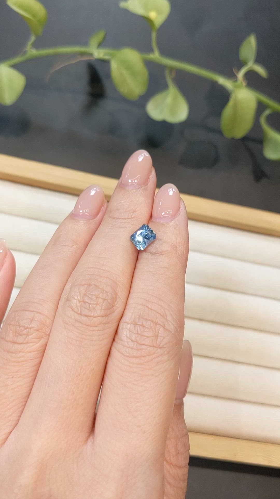 1.19 Ct. Blue Aquamarine from Brazil Size Video