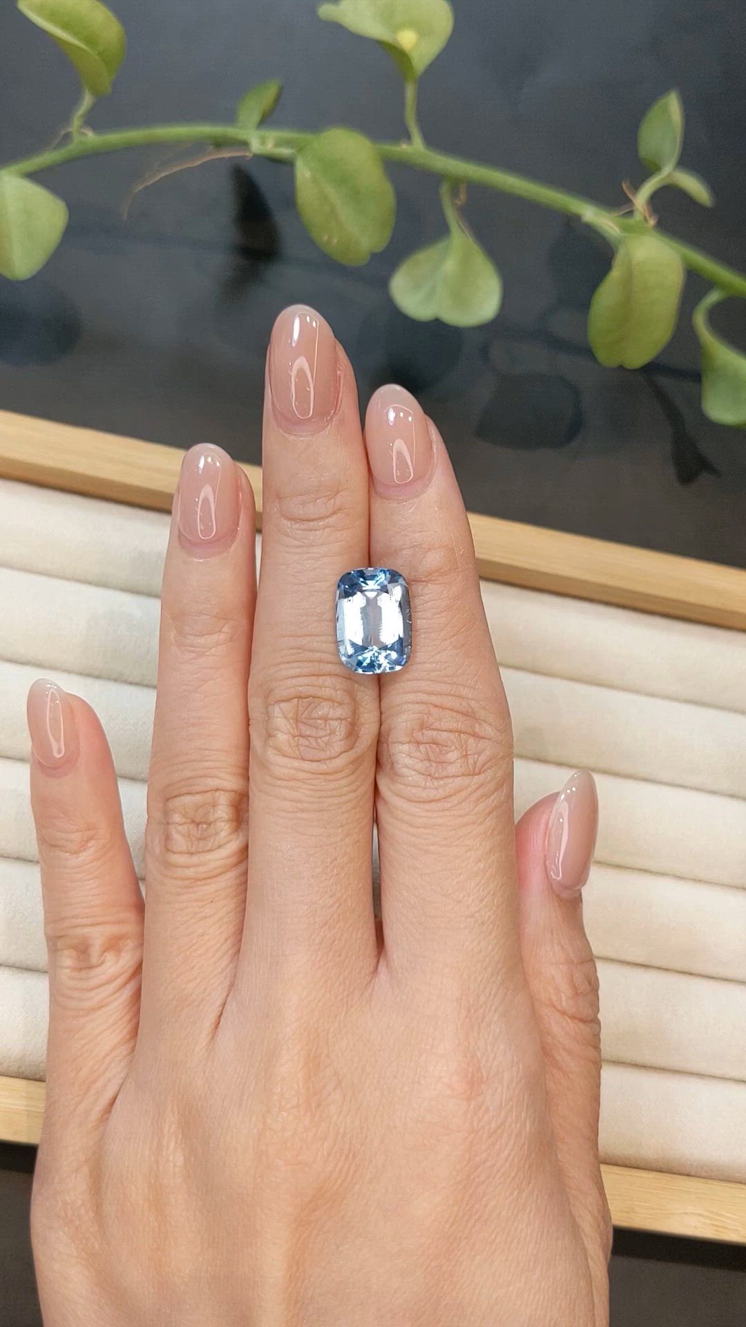 4.71 Ct. Blue Aquamarine from Brazil Size Video
